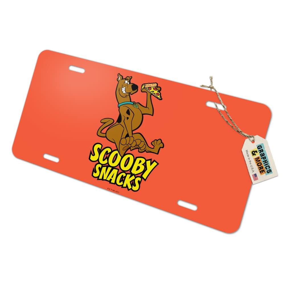 Scooby Snacks Novelty Metal Vanity License Plate - Custom Car Tag for Scooby Doo Fans - Perfect for Halloween, Cosplay, and Car Decoration
