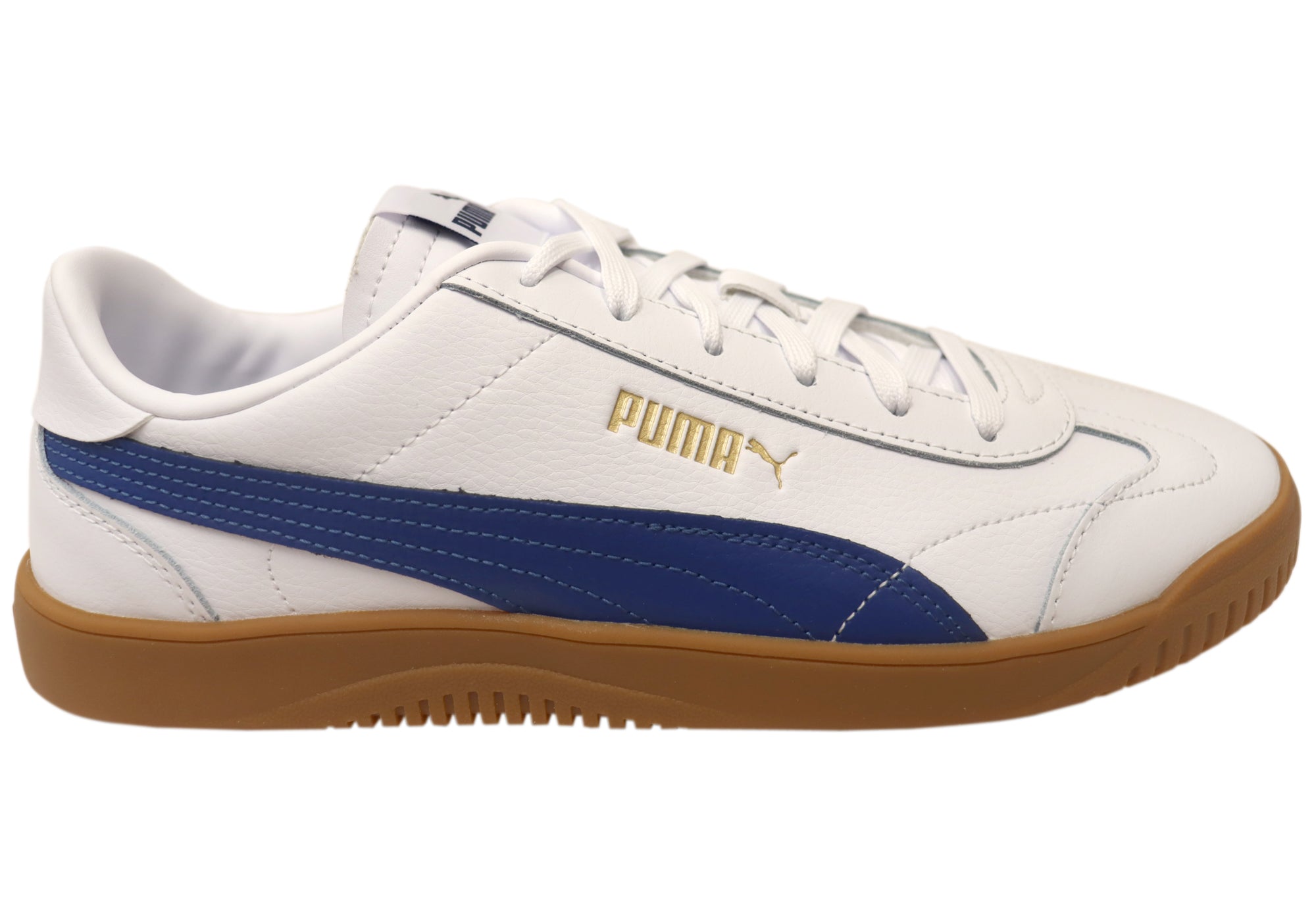 Puma Men's Club 5v5 Comfortable Leather Lace-Up Sneakers - Breathable Casual Shoes for Walking, Gym & Everyday Wear