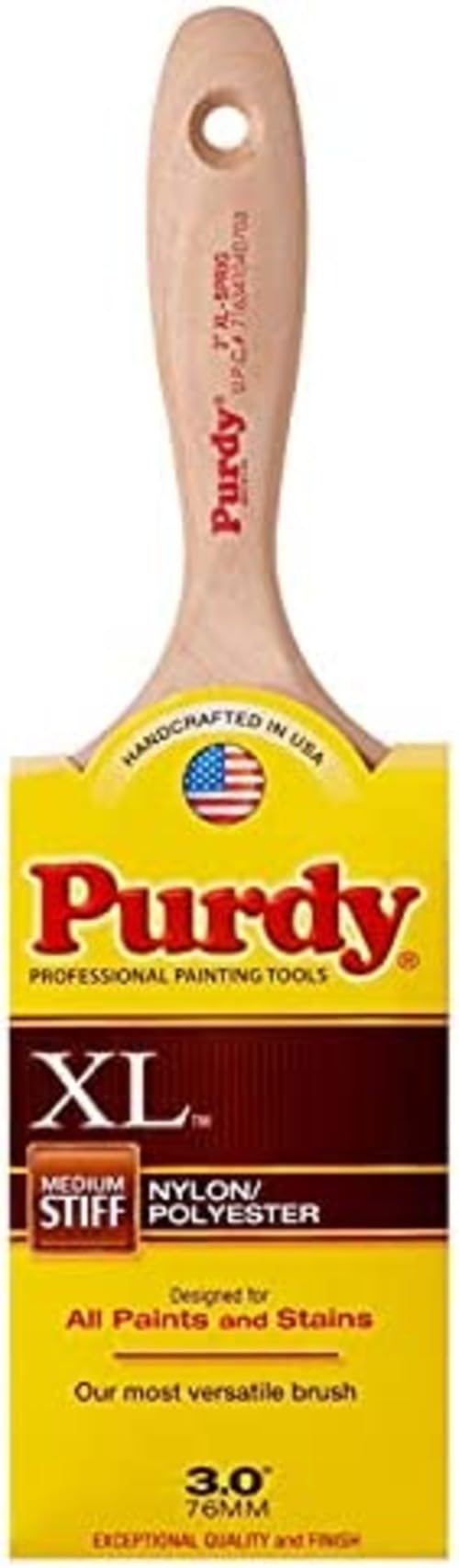 Purdy 144380340 XL Series Sprig Flat Trim Paint Brush - 4 Inch Professional Paint Brush for Interior & Exterior Trim, Doors, Windows & Cabinets - Perfect for DIY & Professional Painters