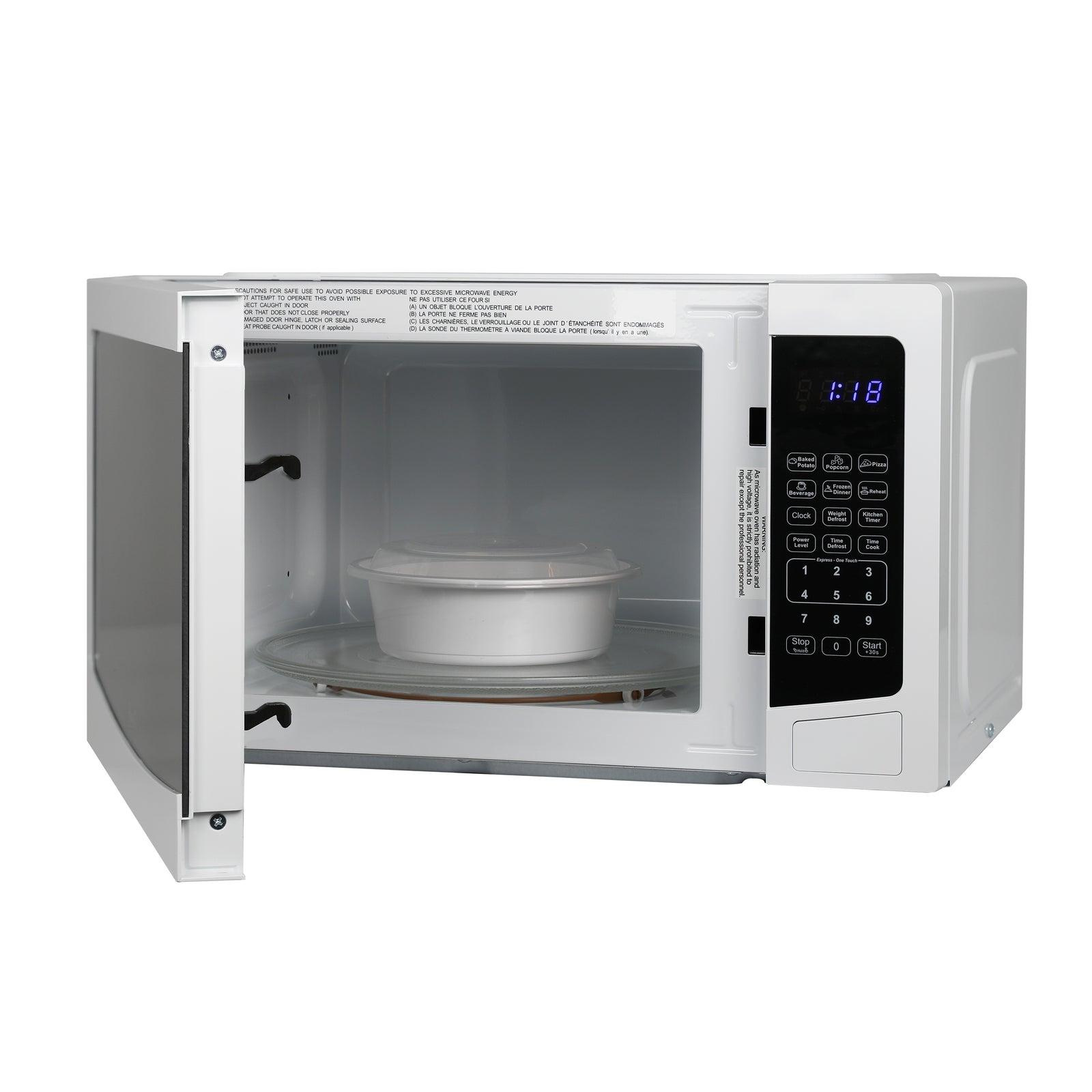 Avanti 1.1 Cu. Ft. White Countertop Microwave Oven - Compact & Powerful for Small Kitchens, Dorms, Offices & Apartments
