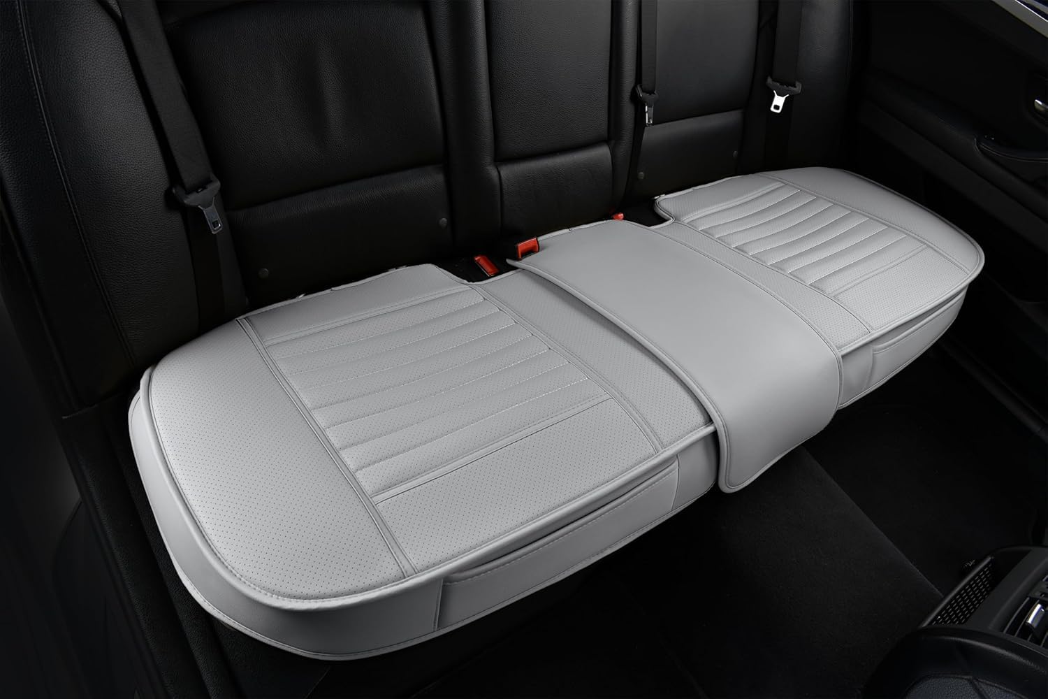 Premium Universal Leather Car Seat Covers Full Set - Luxury Car Seat Protectors for Cars, SUVs, Trucks & Vans - Durable Interior Accessories (Gray) | Perfect for Daily Commute, Road Trips & Family Travel