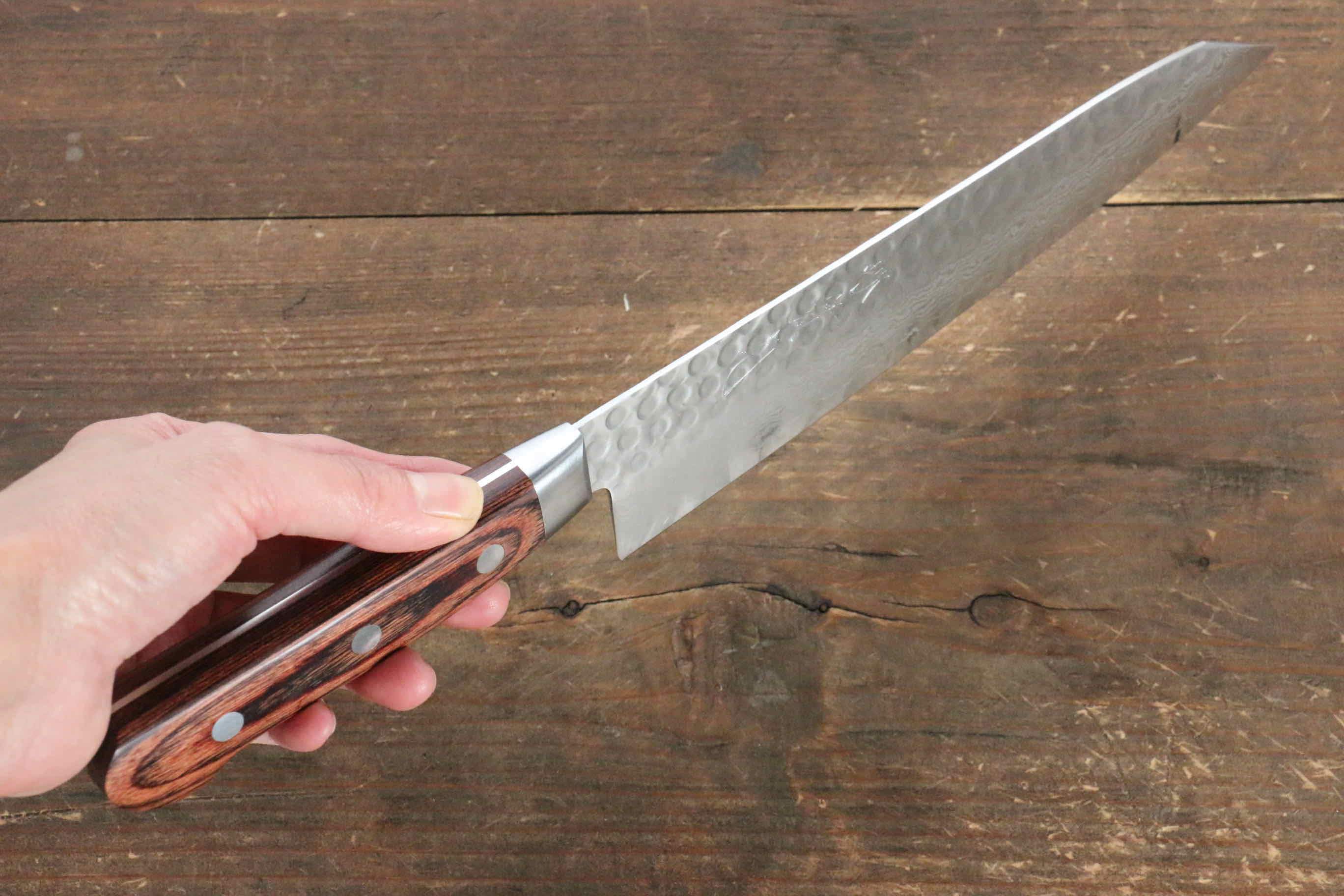 Premium Jikko VG10 17-Layer Kiritsuke Gyuto Japanese Chef Knife - 200mm Mahogany Handle - Perfect for Sushi, Sashimi & Precision Vegetable Cutting