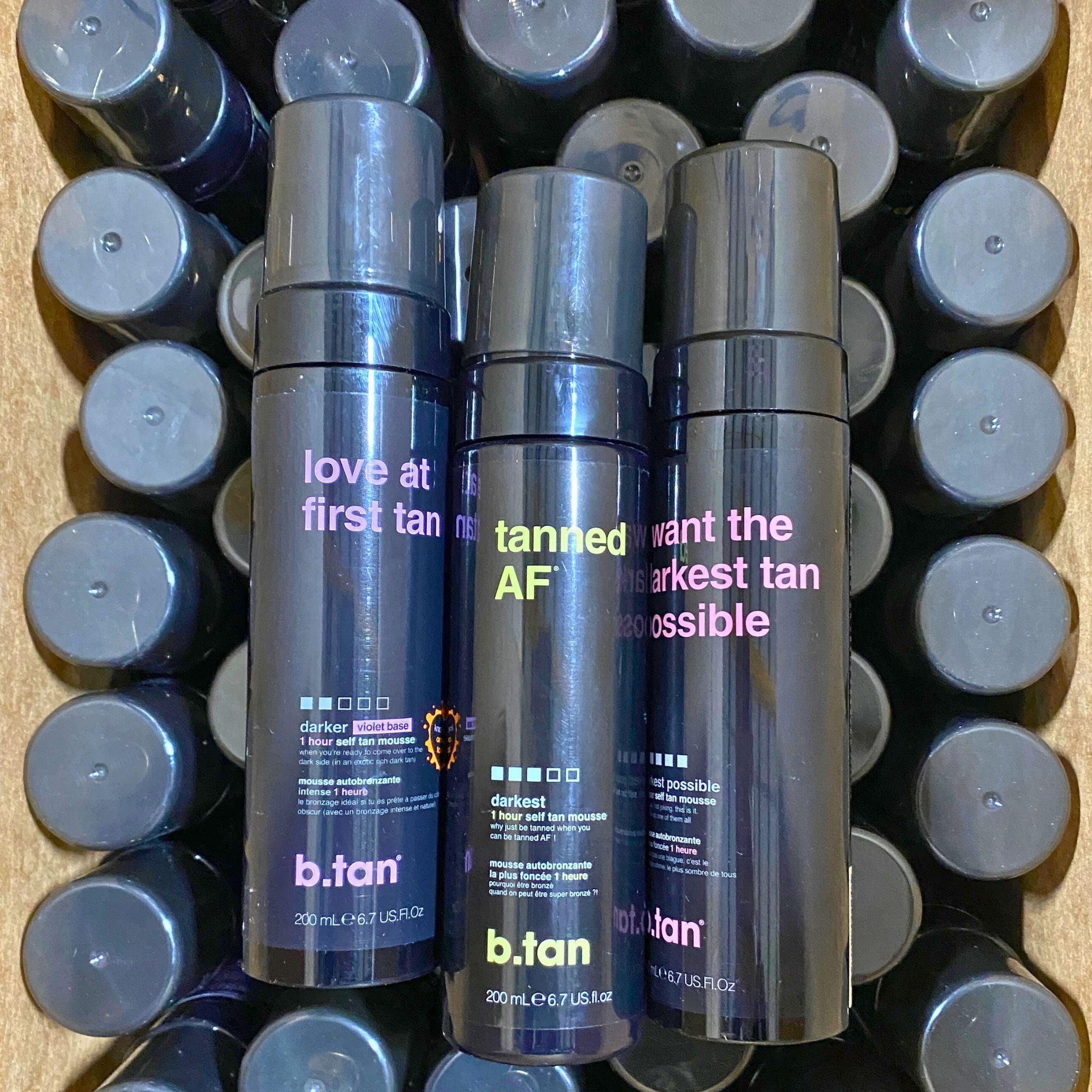 B.Tan Self Tanning Mousse - 6.7 fl Oz (50 Pack) | Natural Looking Fake Tan for Face & Body | Perfect for Beach Vacations, Weddings & Special Occasions