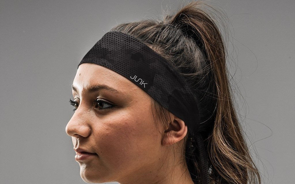 Necros Flex Tie Headband - Adjustable Non-Slip Hair Band for Women & Men - Perfect for Sports, Yoga, Workouts, and Everyday Use