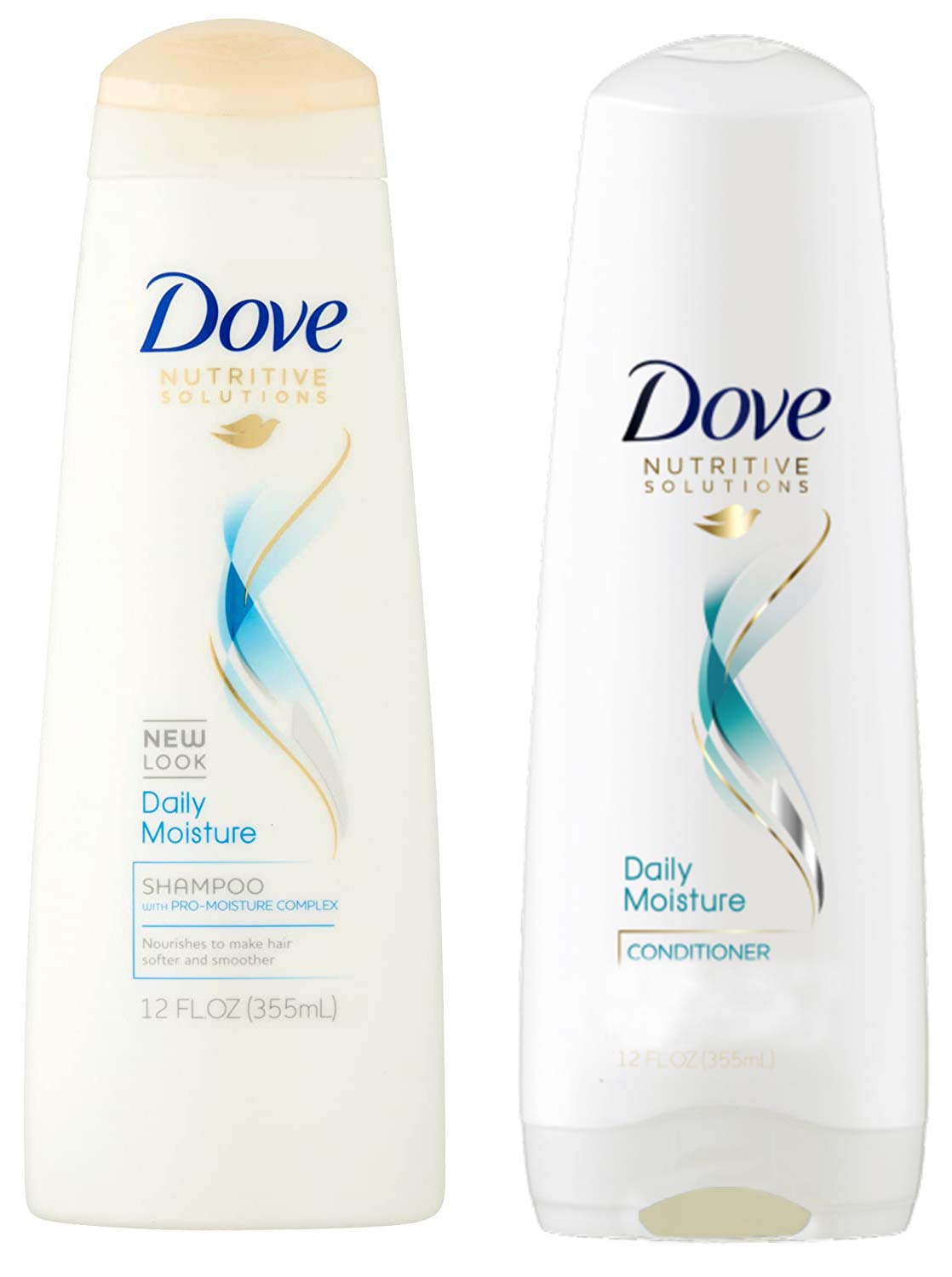 Dove Nutritive Solutions Daily Moisture Shampoo and Conditioner Set - 12 oz for Dry Hair - Hydrating & Nourishing Hair Care Duo - Perfect for Daily Use at Home or Travel
