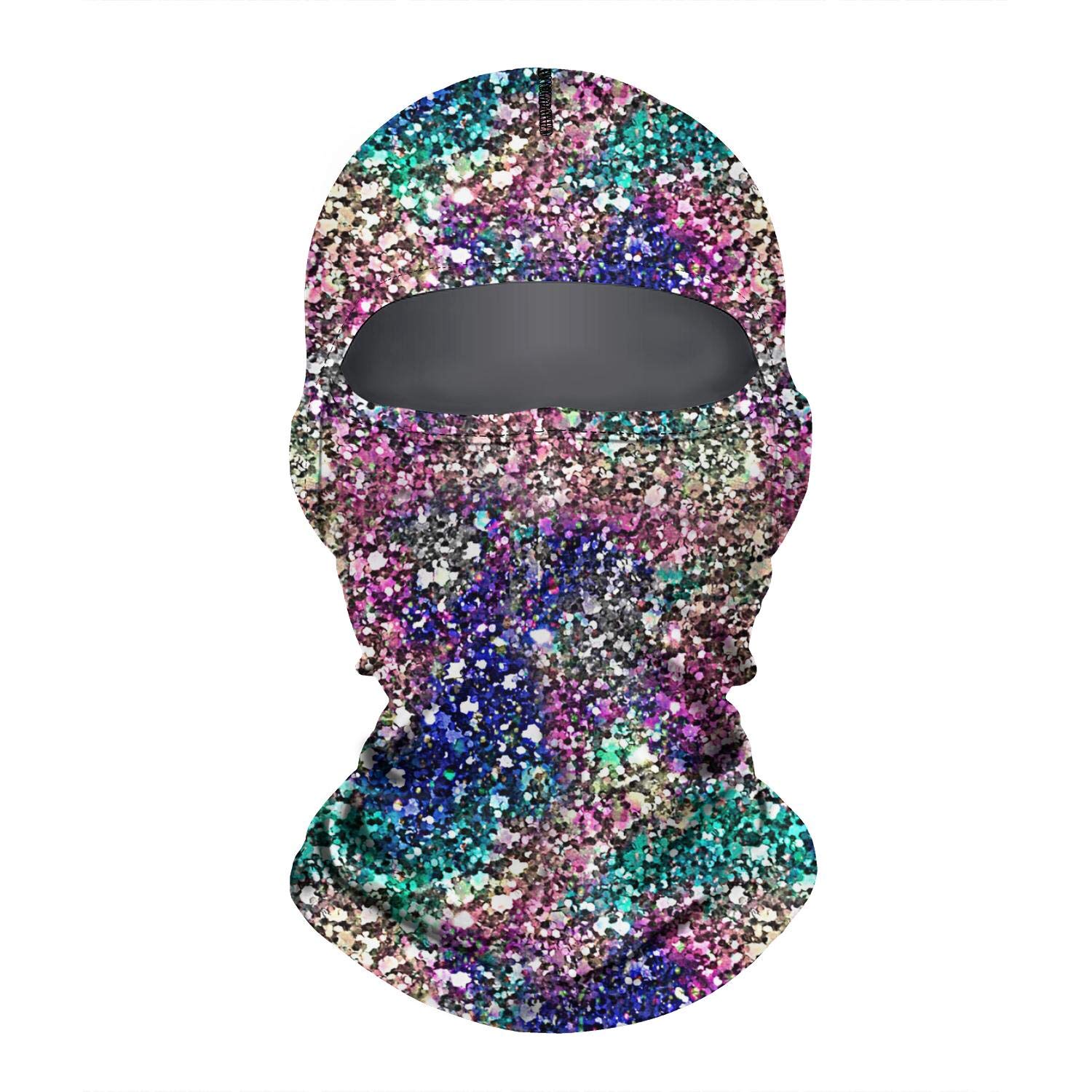Windproof Rainbow Crystal Diamond Ski Mask Balaclava - UV Protection & Breathable Face Cover for Men & Women - Perfect for Skiing, Snowboarding, Motorcycling & Outdoor Sports