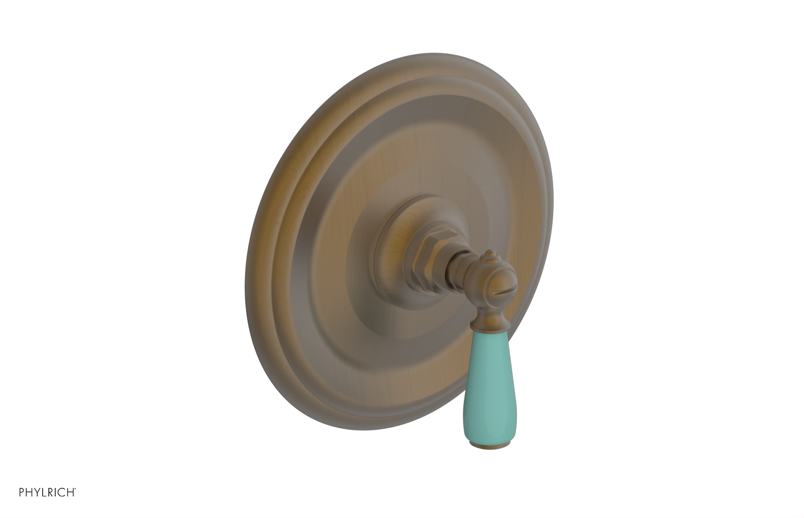 Jamestown Thermostatic Shower Trim Kit with Lever Handle & Turquoise Accents - 4 Function Shower System for Modern Bathrooms, Perfect for Spa-Like Experience