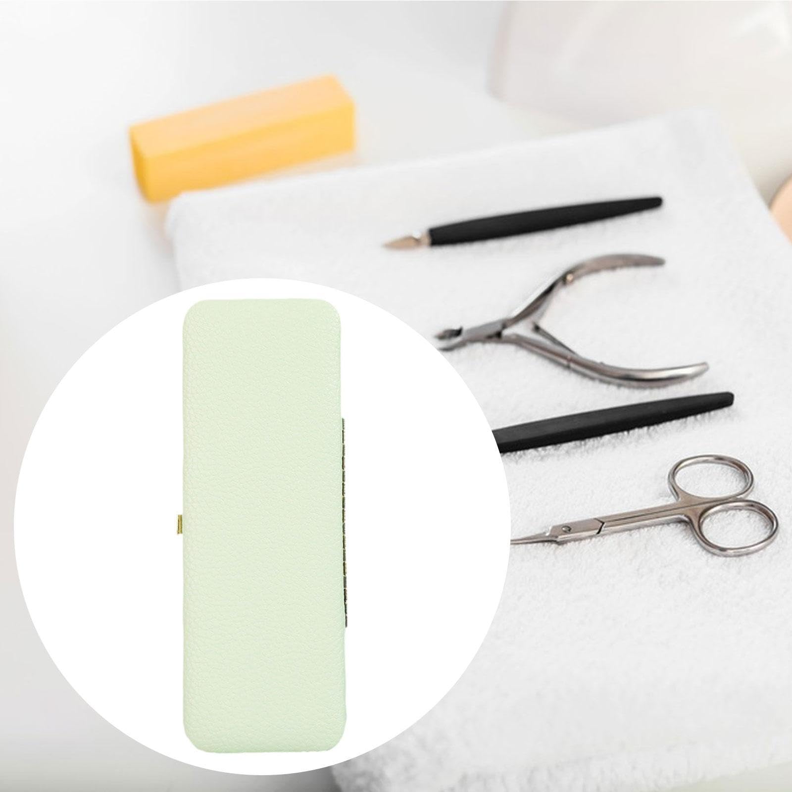 Professional Beauty Tweezers Storage Kit - Lash Extension Tool Organizer Box with Secure Lid - Ideal for Eyelash Technicians, Beauty Salons & Makeup Artists - Perfect for Travel, Salon Organization & Beauty Teaching (Green)