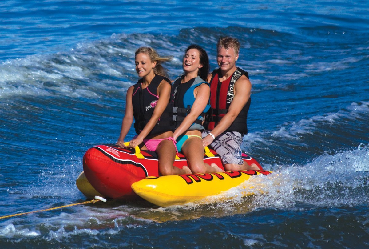 Inflatable Water Tubes for Boating & Lake Fun - Airhead Double Dog HD3 Premium Floating Mat - Perfect for Pool Parties, Beach Days & Summer Water Activities