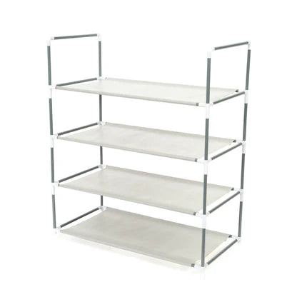 4-Tier Shoe Rack Organizer for 12 Pairs - Space Saving Entryway Shoe Storage for Closet, Bedroom & Mudroom Organization