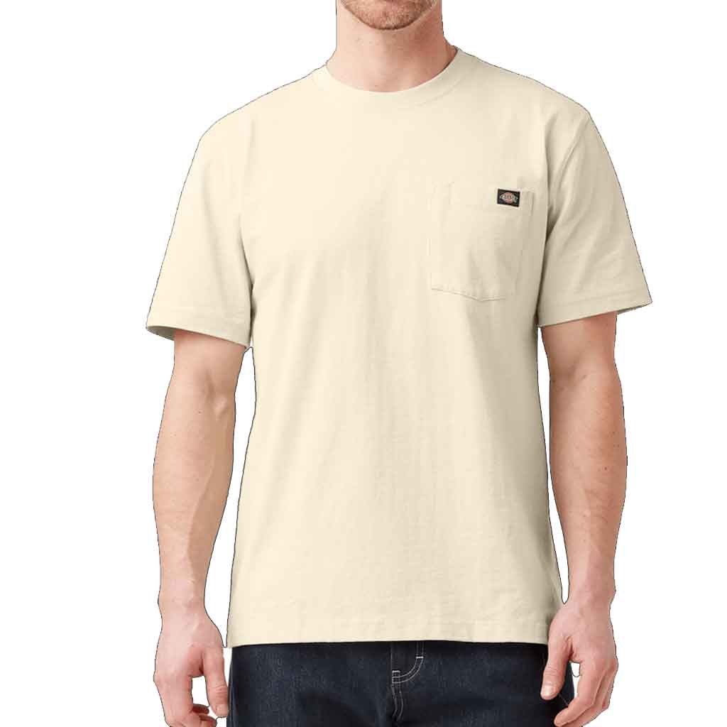 Dickies Heavy Weight Crew Pocket Tee - 100% Cotton Men's Work Shirt with Chest Pocket - Durable Casual & Workwear for Construction, Landscaping, and Outdoor Activities