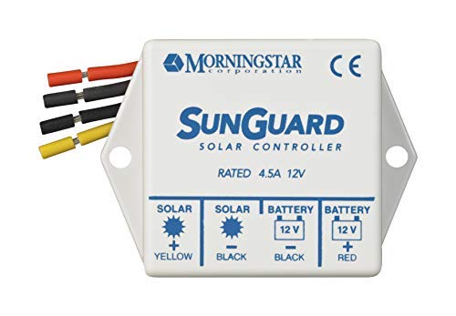 Morningstar Sunguard 4.5A 12V Solar Charge Controller - Waterproof MPPT Battery Regulator for Outdoor Solar Panels | Low Failure Rate | Perfect for RV, Boat, Cabin & Off-Grid Power Systems