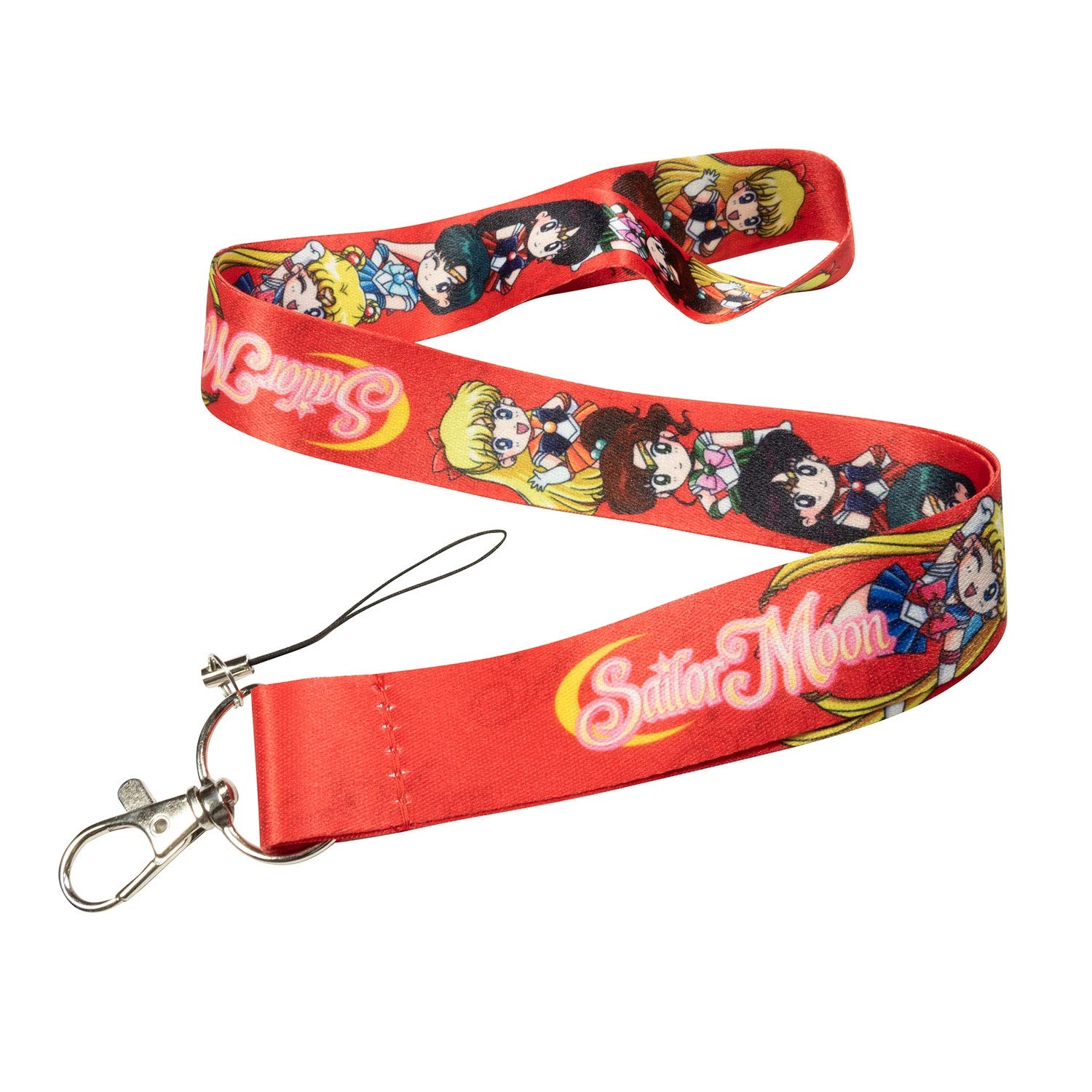 Sailor Moon Red Keychain Holder Lanyard - Anime Cosplay Accessory for Keys, ID Badges & Backpacks - Perfect for Anime Fans & Gift Giving