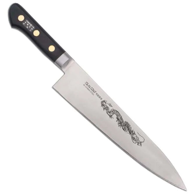 Premium Misono Swedish Carbon Steel Dragon Etch Chef Knife - Professional Kitchen Knife for Slicing, Dicing & Chopping - Perfect for Chefs, Home Cooks & Culinary Enthusiasts