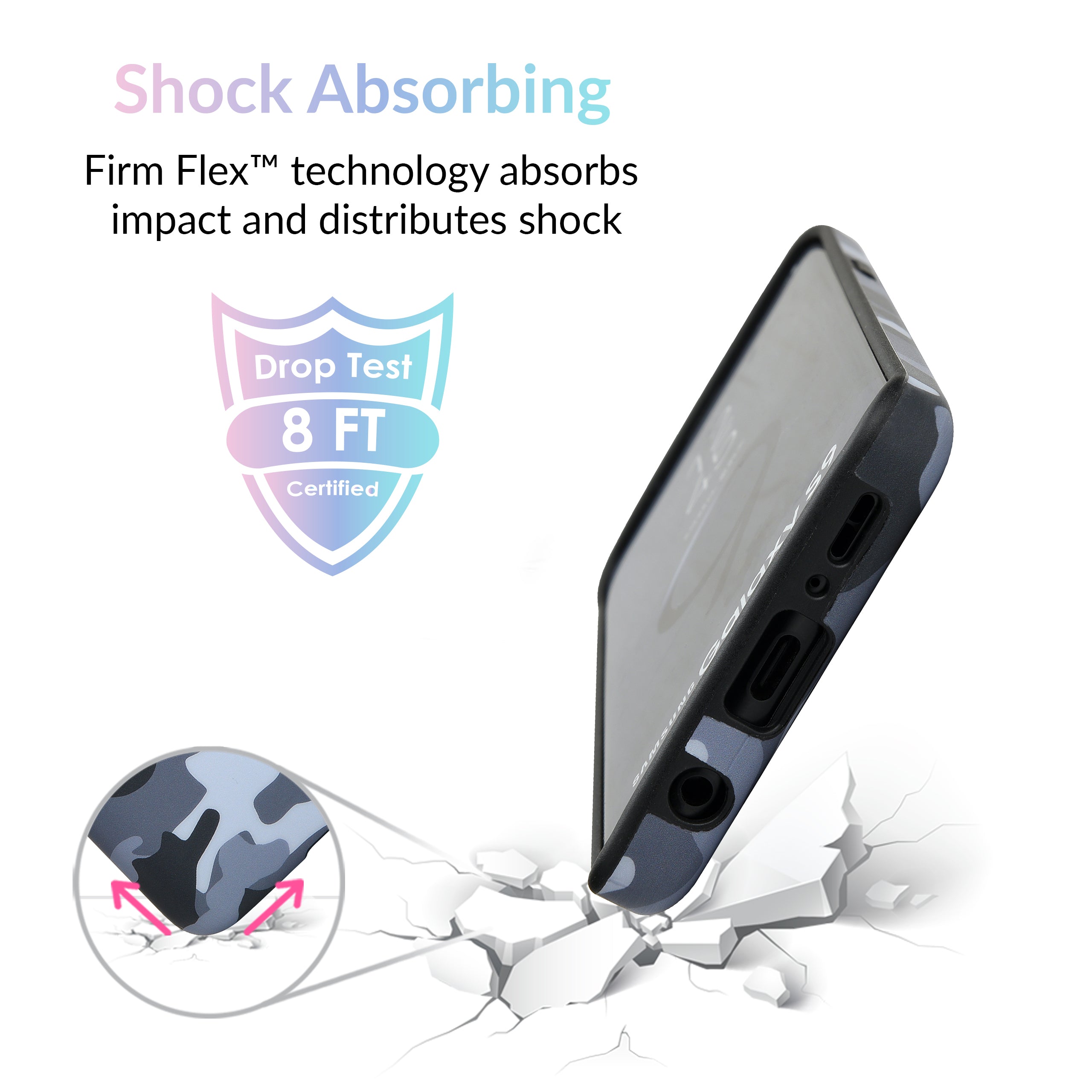 Samsung Galaxy Case - Military Gray Camouflage Design - Durable Protective Cover for Samsung Galaxy [Model] - Perfect for Outdoor, Travel & Daily Use