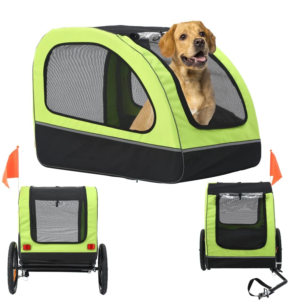 ANOUR Dog Bike Trailer - Heavy Duty Pet Bicycle Buggy for Small & Medium Dogs Up to 88lbs - Perfect for Cycling Adventures, Park Rides & Outdoor Travel with Your Furry Friend