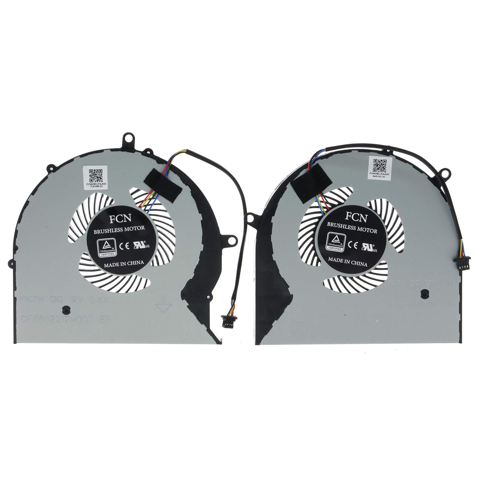ASUS FX63VM FZ63VM FX63VM7300 FX63VM7700 FZ63VD GL703 GL703V GL703VD GL703VM Replacement Cooling Fan - DC12V 0.4A DFS552012M00T-FK7V DFS602212M00T-FK7W - Perfect for Gaming Laptop Overheating Prevention & Performance Boost