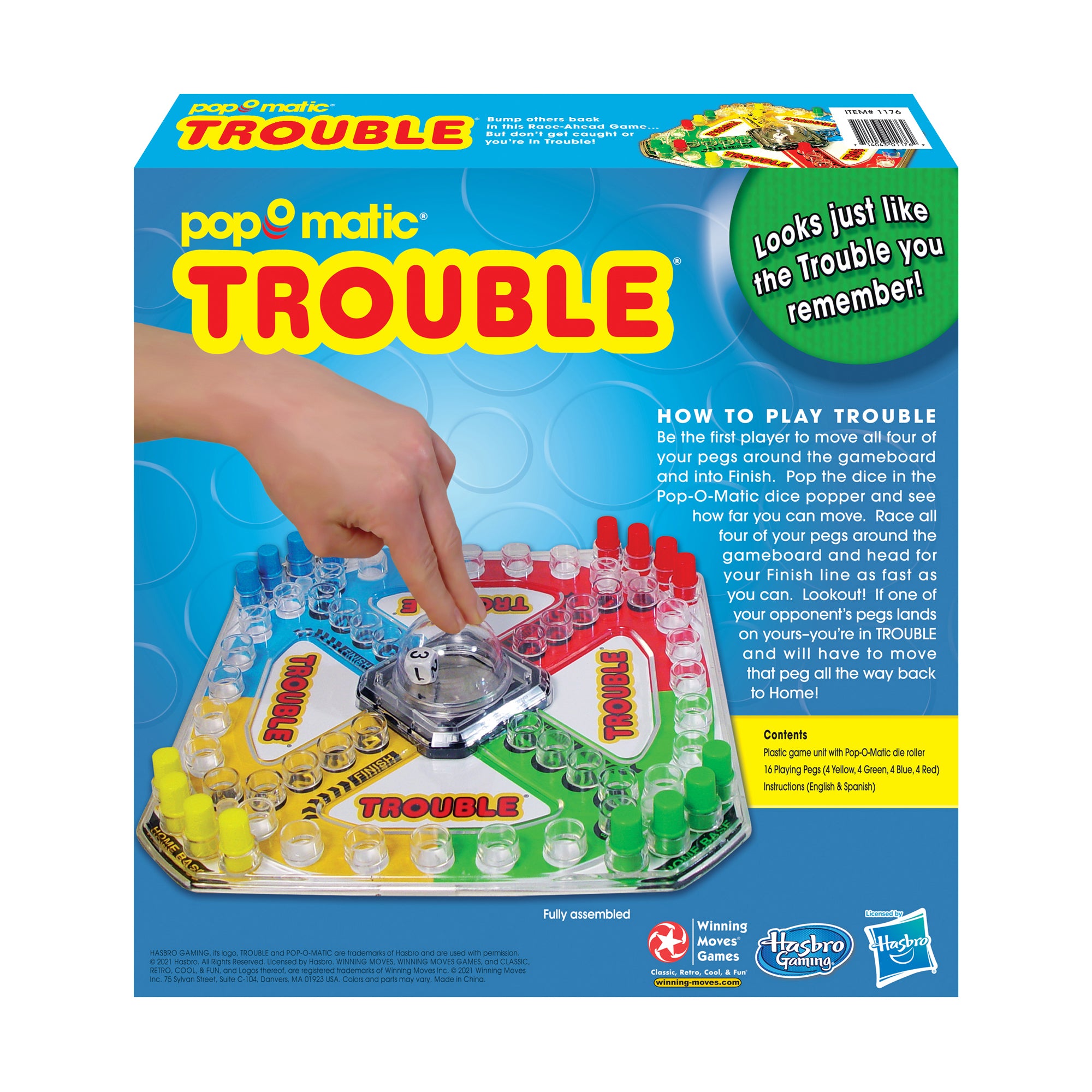 Classic Trouble Pop-O-Matic Board Game for Kids & Families | Fun Strategy Game for Game Nights & Indoor Activities