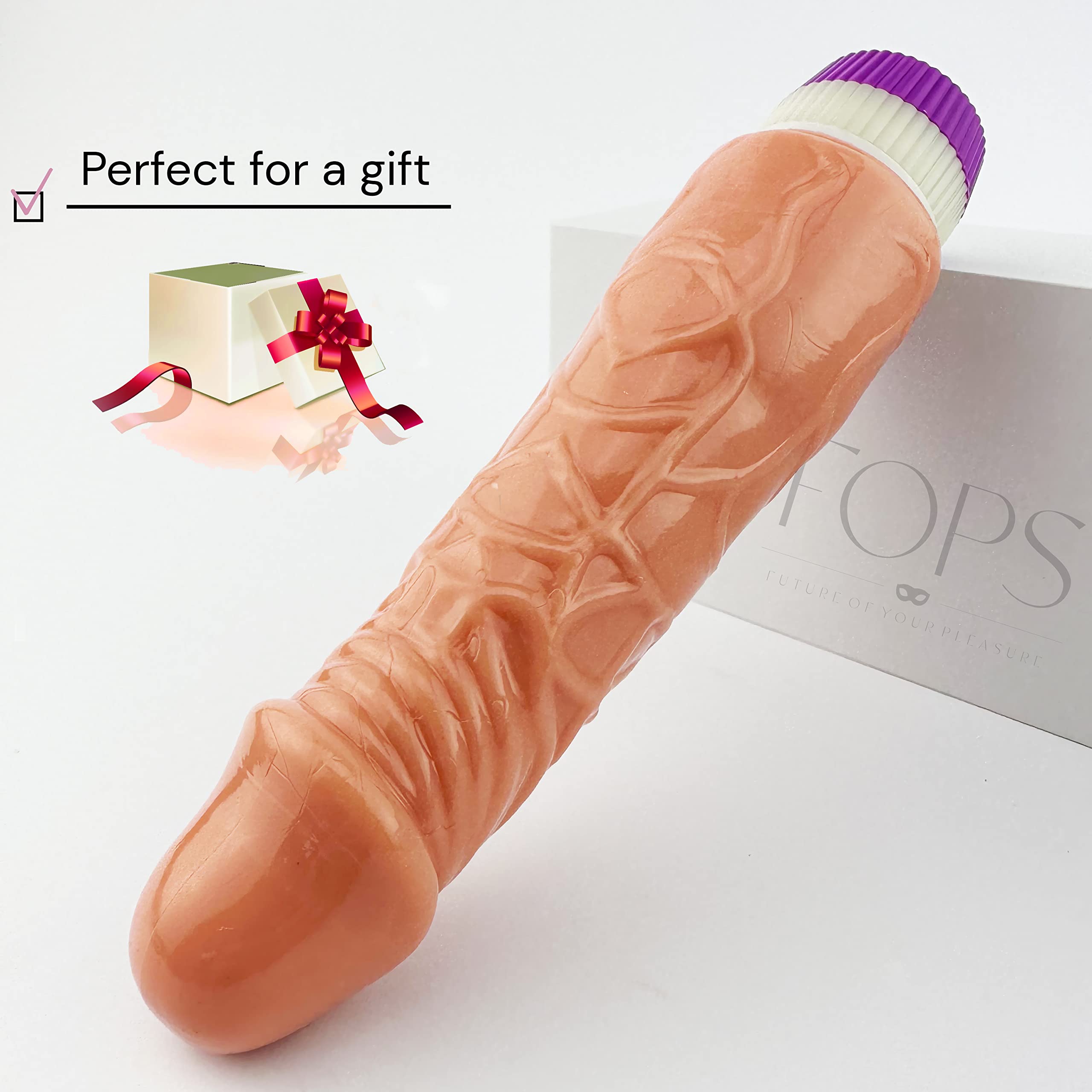Vibrating Dildo 19cm - Realistic Silicone Sex Toy for Women & Men - Powerful G-Spot & Clitoral Stimulator - Waterproof & Rechargeable - Perfect for Couples Play & Solo Pleasure