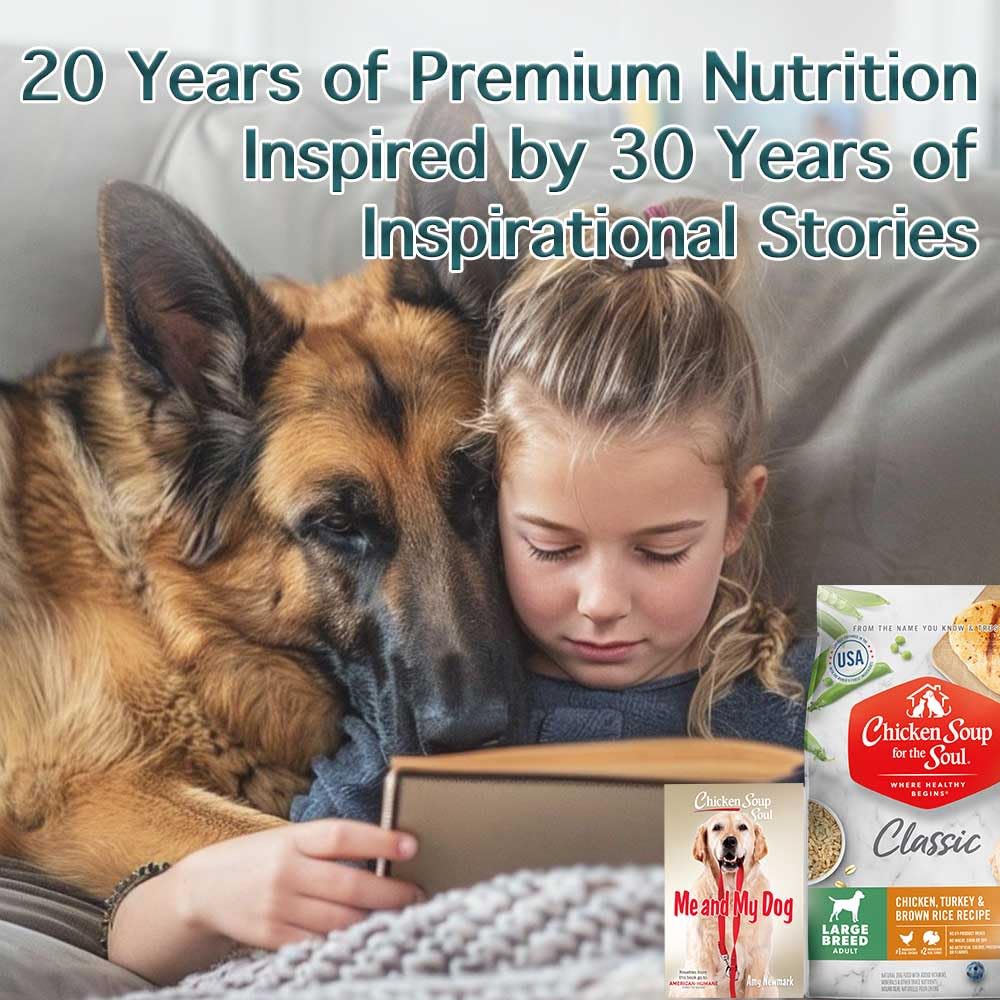 Chicken Soup for the Soul Classic Dry Large Breed Adult Dog Food - Chicken, Turkey & Brown Rice Recipe, 13.5 lb - Soy Free, Corn Free, Wheat Free - Made with Real Ingredients - Premium Nutrition for Active Large Breed Dogs