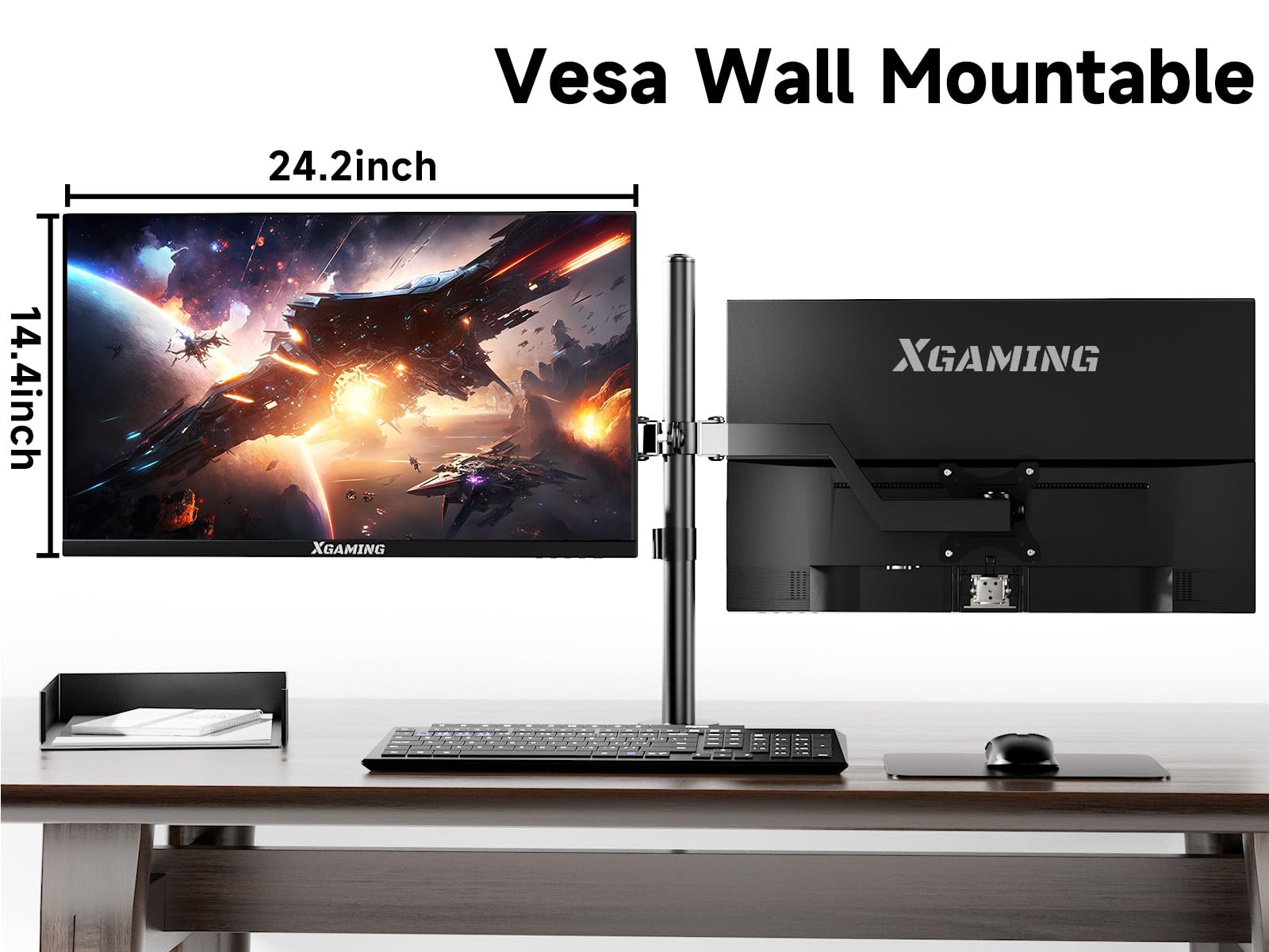 27 Inch FHD 1080P 100Hz Computer Monitor - Frameless 16:9 Wide Screen with 99% sRGB, HDMI/VGA Ports, Built-in Speakers & Low Blue Light - Ideal for Gaming, Home Office & Multimedia (VESA Mount Compatible)