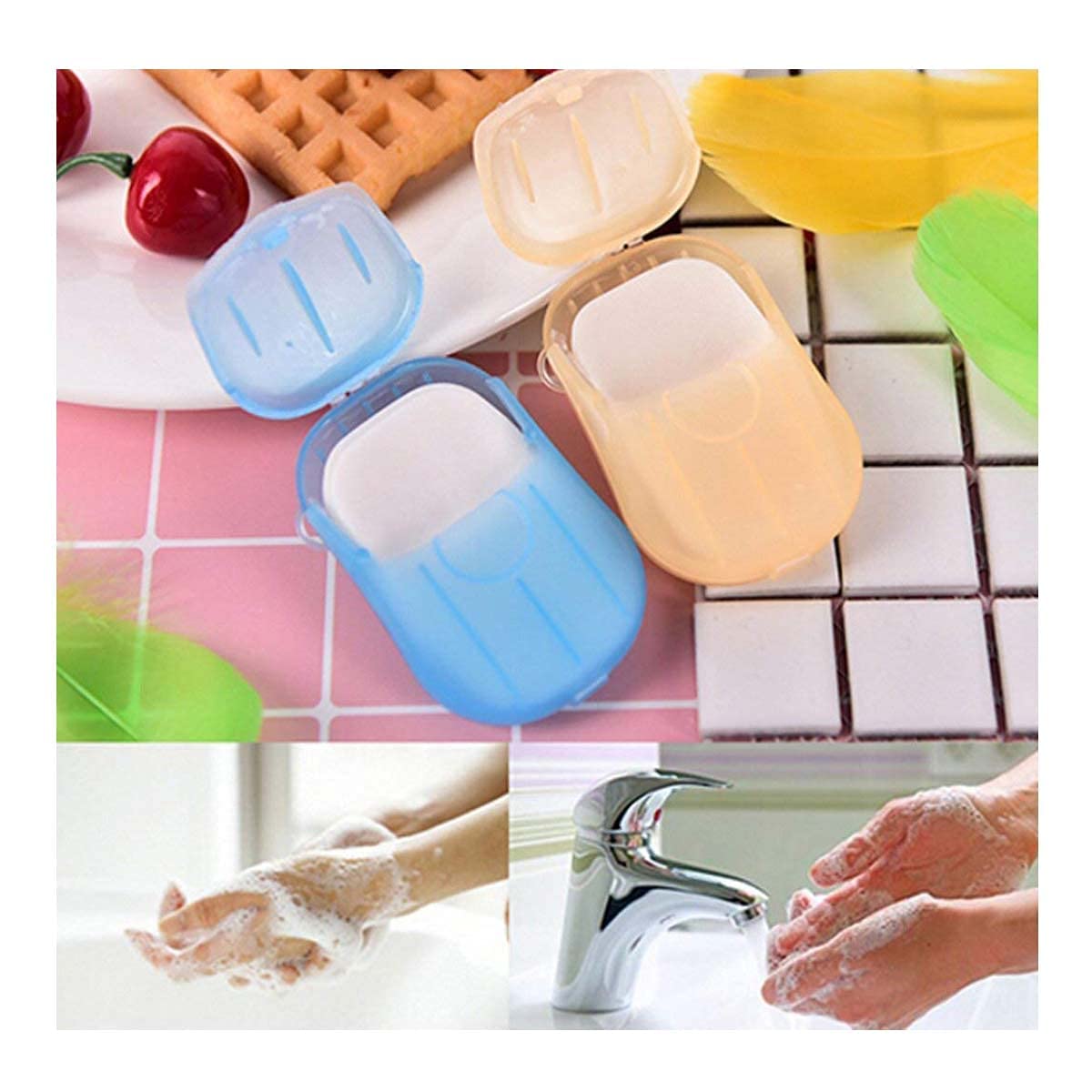 Esbriet Travel-Sized Foaming Hand Soap Wipes - Scented, Convenient & Portable for Camping, Hiking & Outdoor Adventures