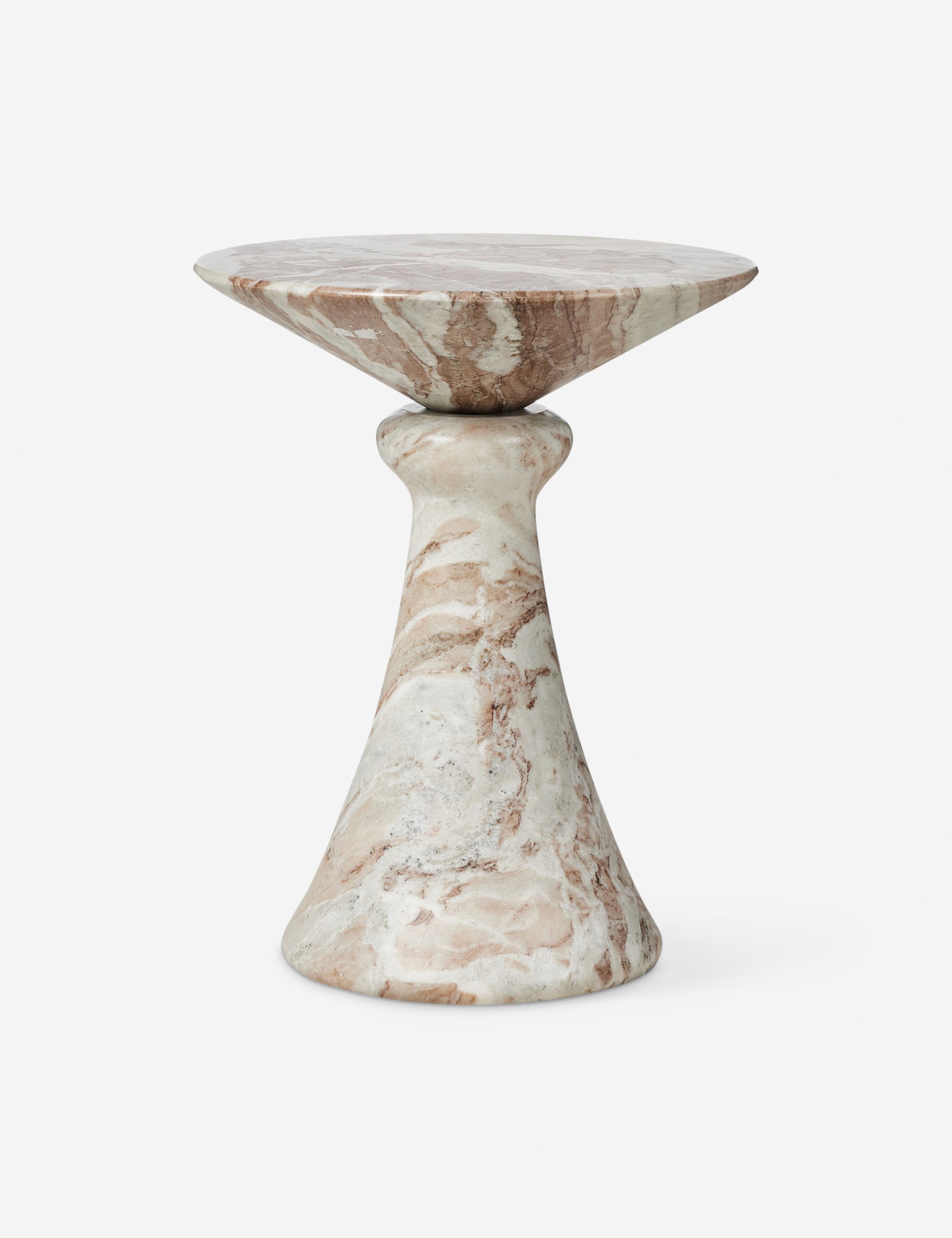 Round Side Table - Modern Accent End Table for Living Room, Bedroom, or Office - Small Coffee Table with Sturdy Metal Base - Perfect for Home Decor, Reading Nook, or Lounge Area