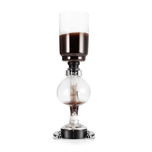 Yama Siphon 5 Cup Glass Tabletop Coffee Maker - Premium Vacuum Brewing System for Home & Office Use - Perfect for Pour Over Coffee Lovers & Specialty Coffee Enthusiasts
