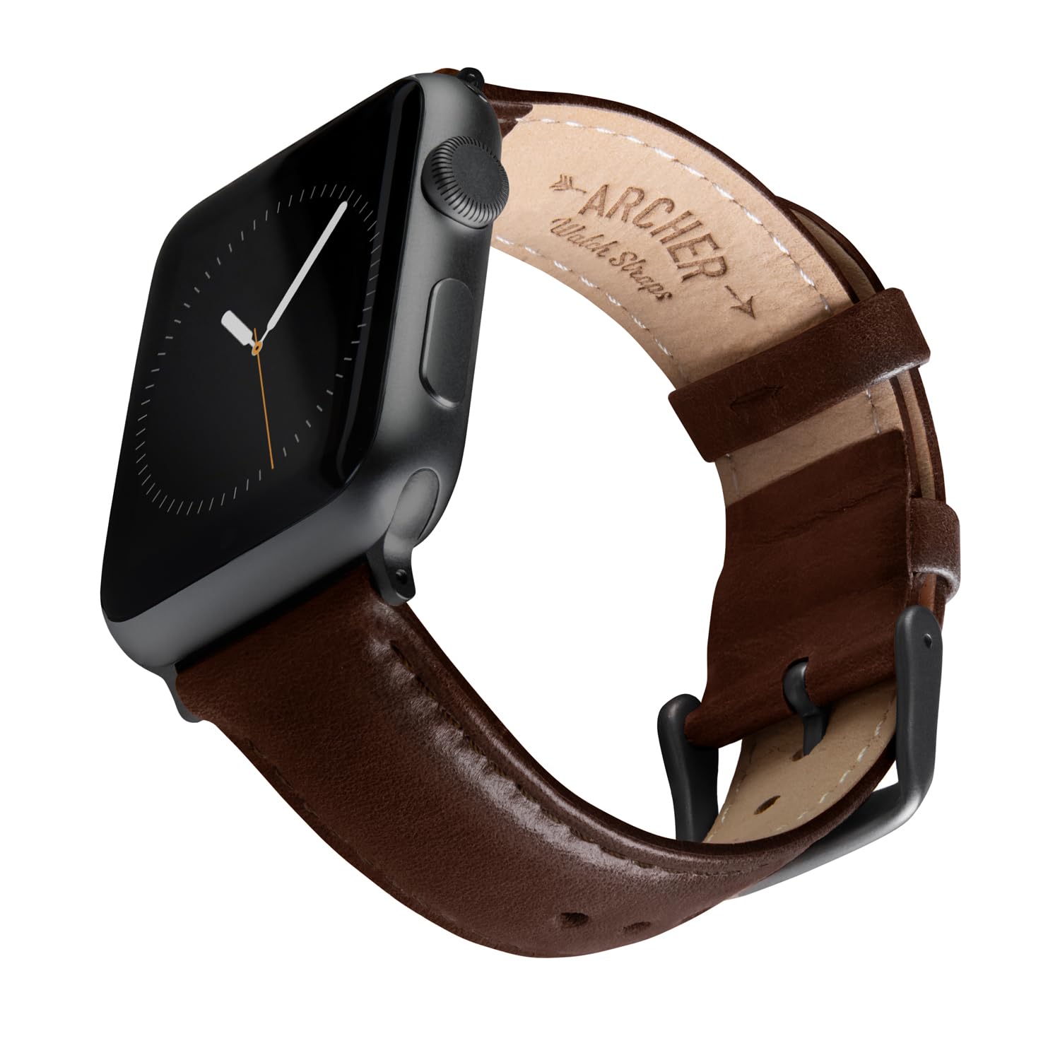 Premium Top Grain Leather Watch Bands for Apple Watch - Archer Collection | Durable & Comfortable Replacement Straps for Work, Gym & Everyday Wear