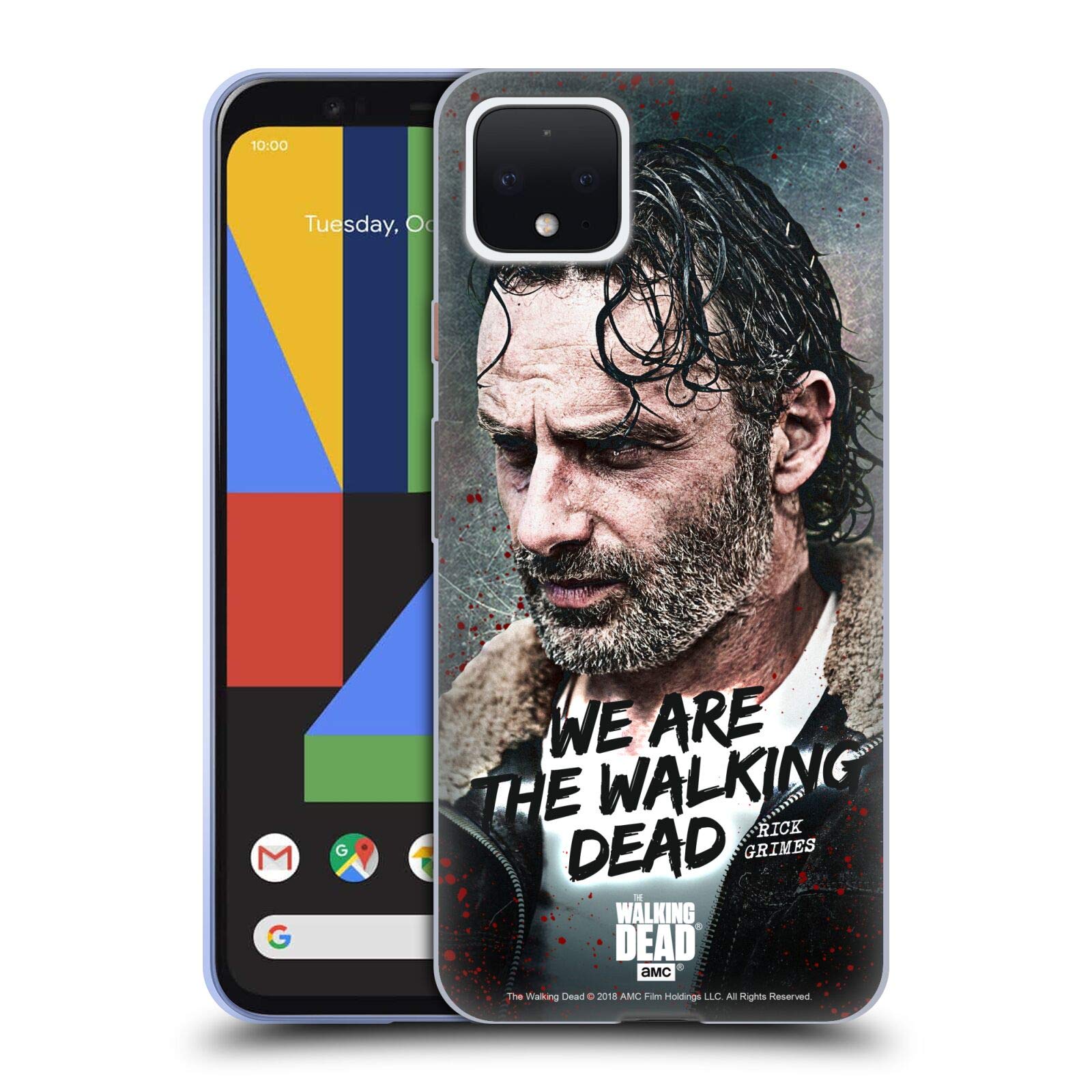The Walking Dead Rick Grimes Case for Google Pixel 4 - Durable Soft Gel Cover for Fans