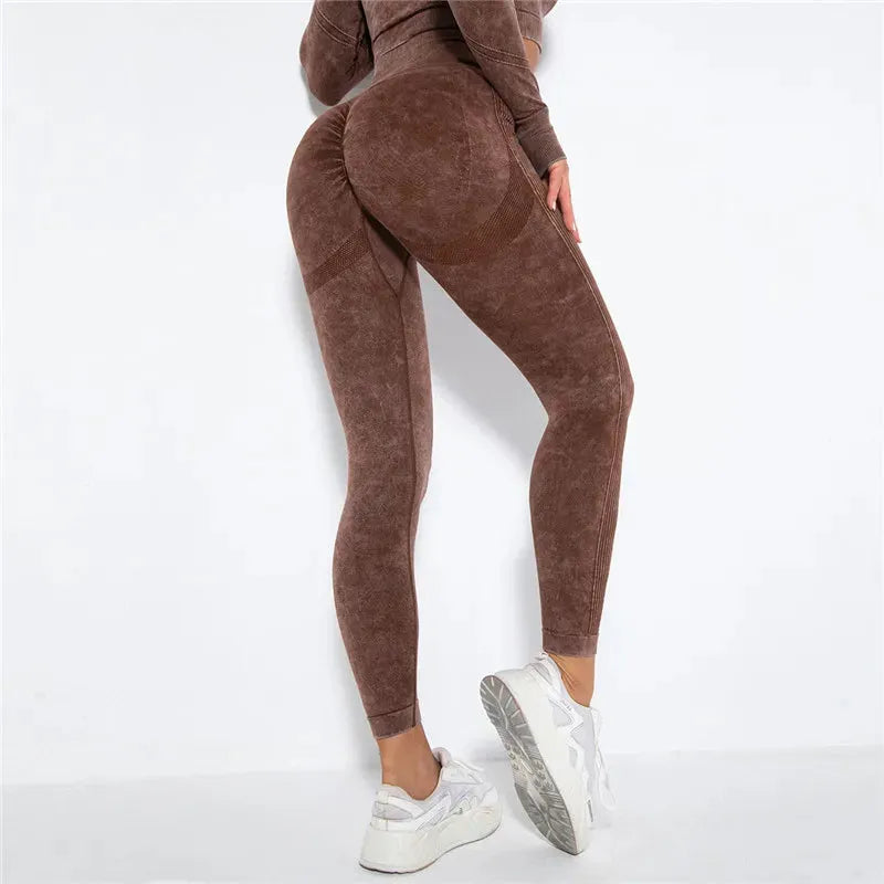 Seamless Push Up Workout Sets for Women - Gym Training T-Shirts & Bubble Sports Leggings | Running, Yoga & Fitness Outfits 2023