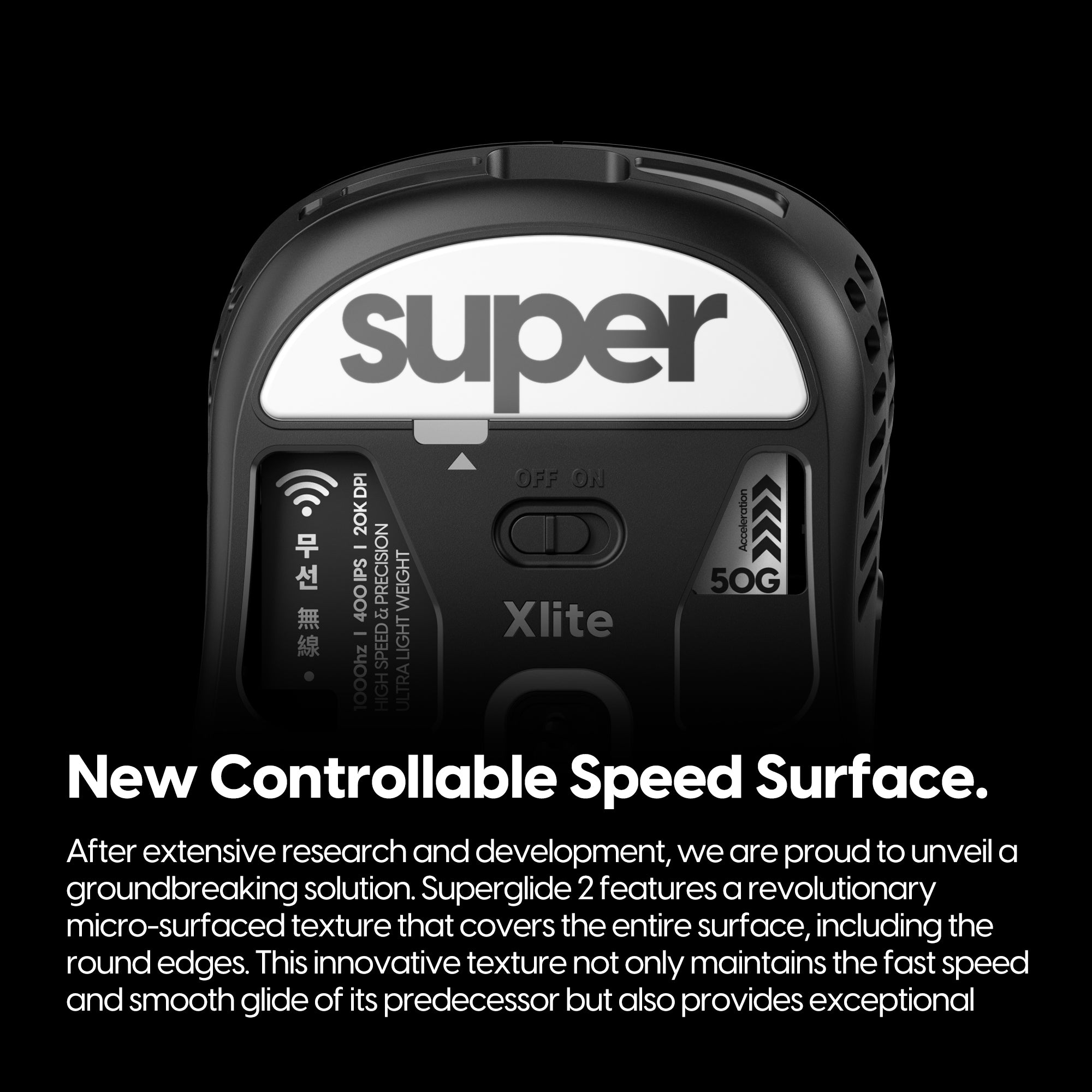 Pulsar Superglide 2 Glass Mouse Skates - Compatible with Pulsar Xlite, Xlite V2, Xlite V3, Xlite V3 eS & Xlite V4 - Ultra Smooth Gliding for Gaming & Esports - Perfect for FPS, MOBA & Competitive Gaming