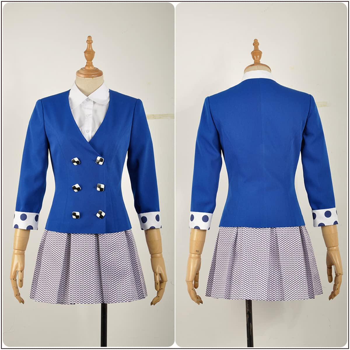 Heathers The Musical Veronica Sawyer Cosplay Costume - Blue School JK Uniform Outfit for Halloween, Theater Performances & 80s Theme Parties