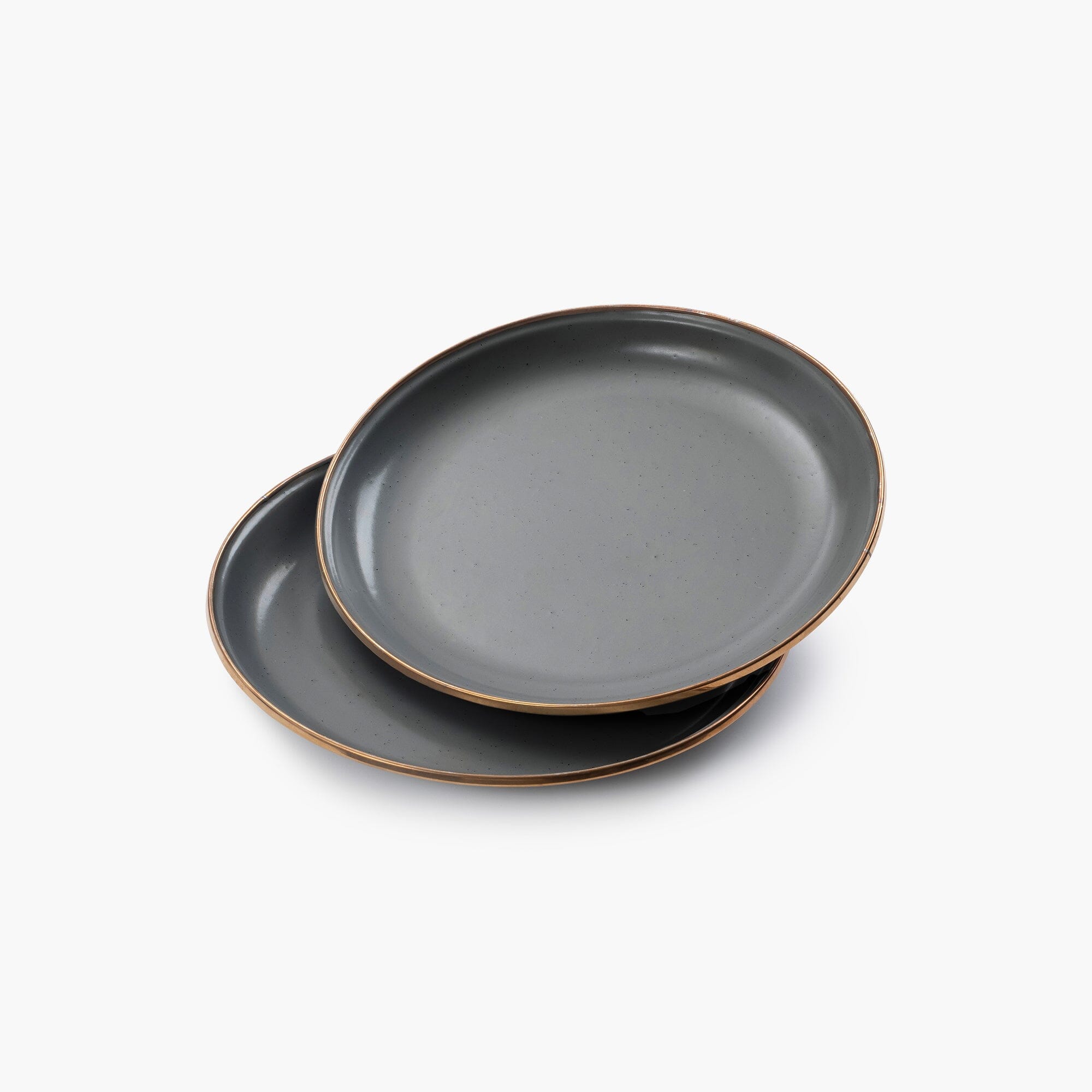 Premium Enamelware Dining Set - Durable Slate Gray Tableware for Camping, Picnics & Rustic Home Decor