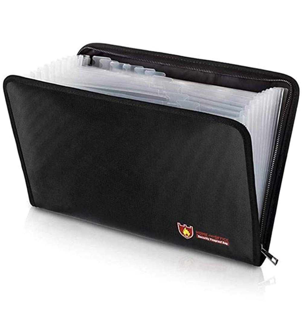 Fireproof Document Bag - Waterproof & Heat Resistant Organizer for Money, Passport, Wallet & Important Papers - Perfect for Travel, Home & Office Safety Storage