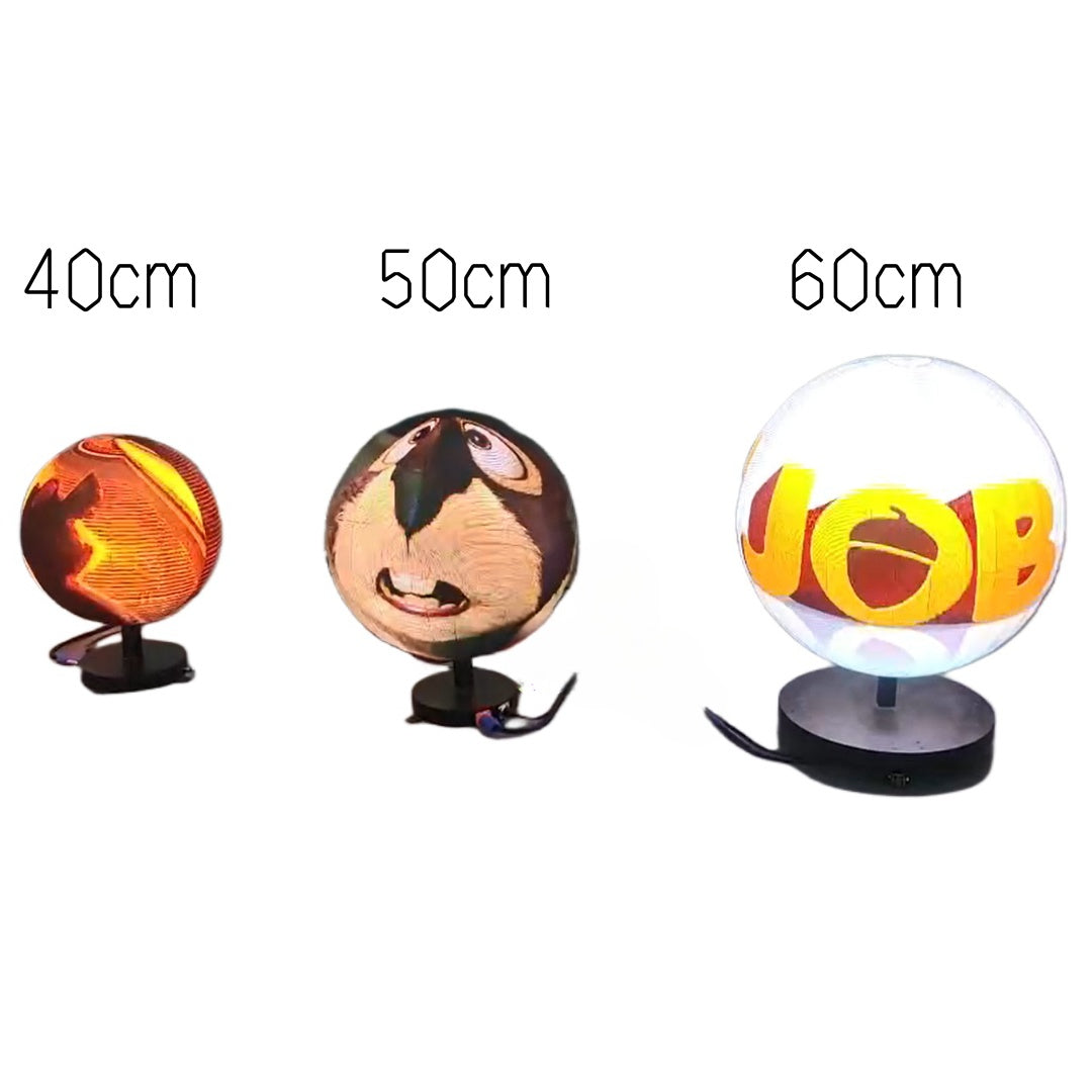 60CM (1.97 Feet) P2 LED Sphere Display with Wheels - Portable Indoor Spherical Screen for Events, Shopping Malls, and Trade Shows