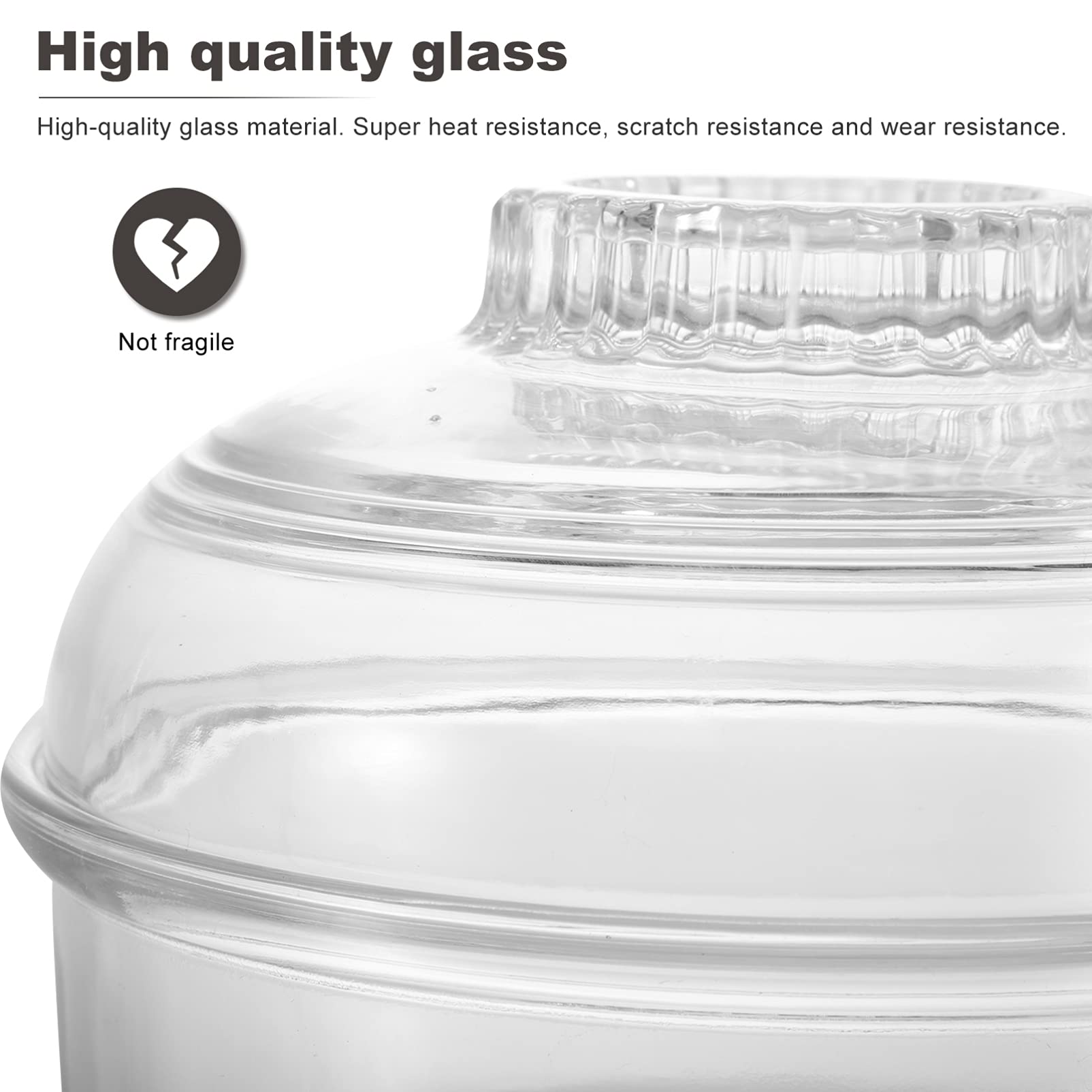 DOITOOL 1pc Clear Glass Instant Noodle Bowl with Lid - Oven Safe Glass Food Jar, Cooking Pot & Mixing Bowl - Perfect for Ramen, Meal Prep & Student Dorm Use - Household Tableware with Handle