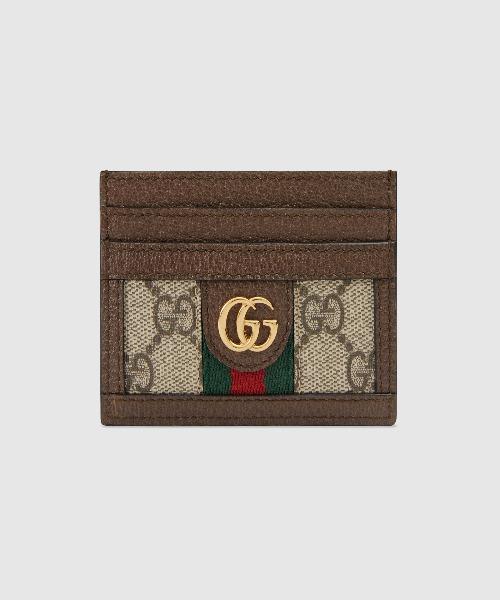 Gucci Ophidia GG Monogram Card Holder Wallet - Slim RFID Blocking Credit Card Case for Women & Men | Perfect for Everyday Use, Travel & Business