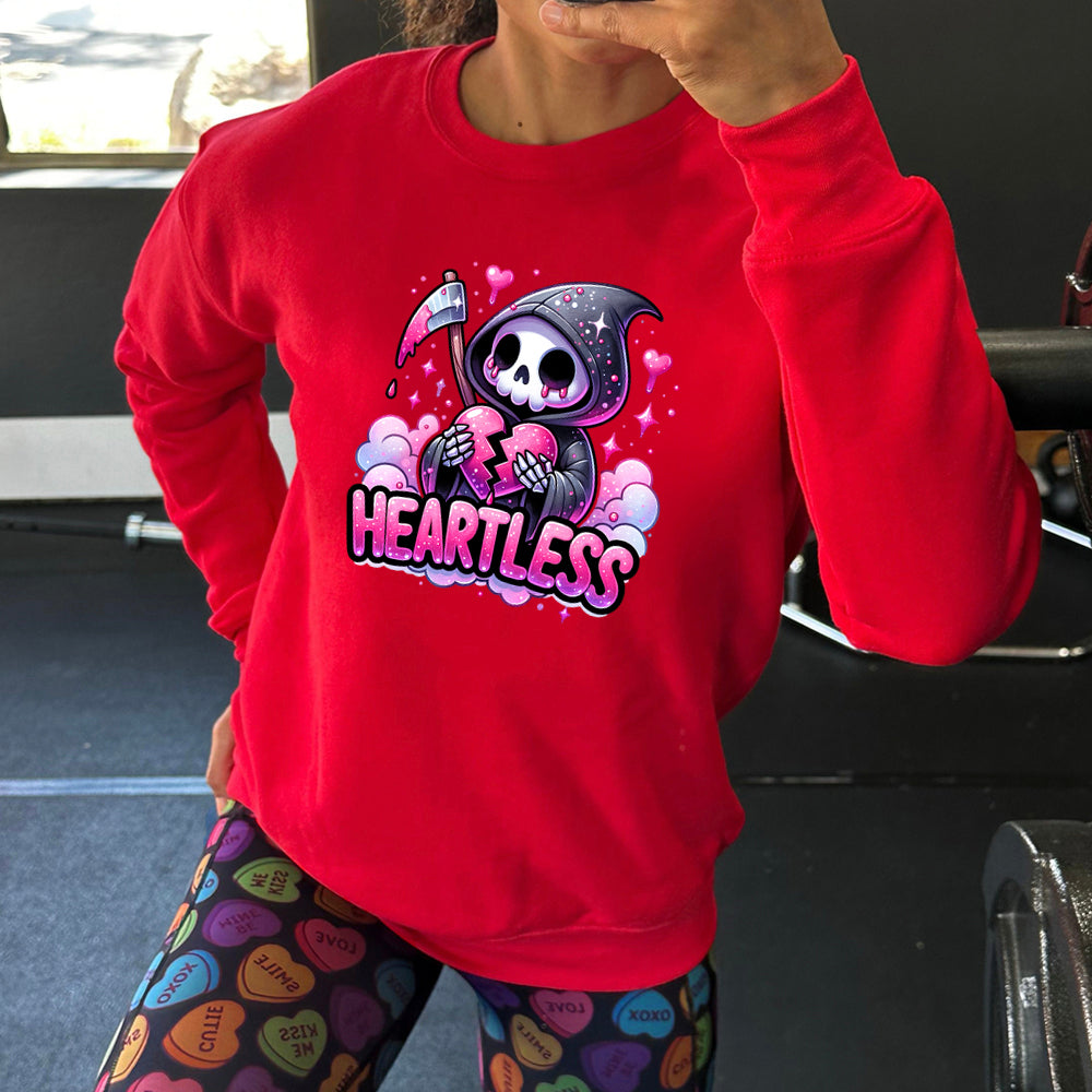 Heartless Crew Neck T-Shirt - Soft Cotton Unisex Tee for Men & Women | Casual Streetwear, Graphic Print Top for Everyday Wear