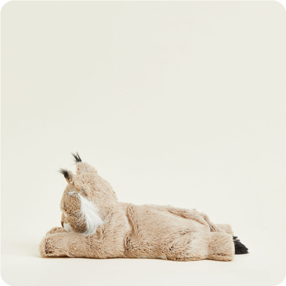 Weighted Heated Stuffed Bobcat Plush Toy - Warmies Microwaveable Heating Pad for Kids & Adults - Perfect for Stress Relief, Anxiety Comfort, and Cold Weather Warmth