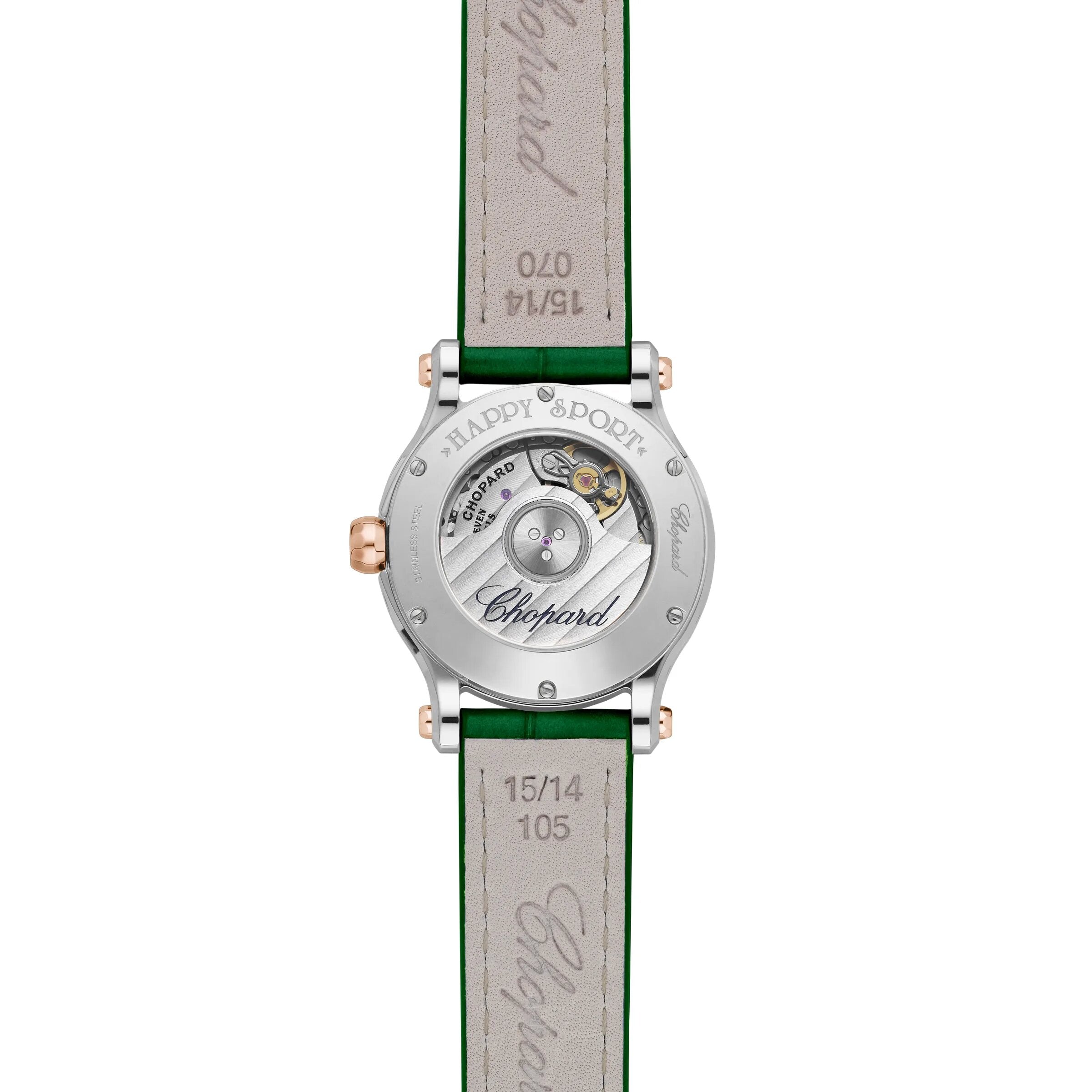 Chopard Happy Sport Ladies Watch - Stainless Steel & 18K Rose Gold with Diamonds | Luxury Women's Timepiece for Gifts, Special Occasions & Everyday Elegance