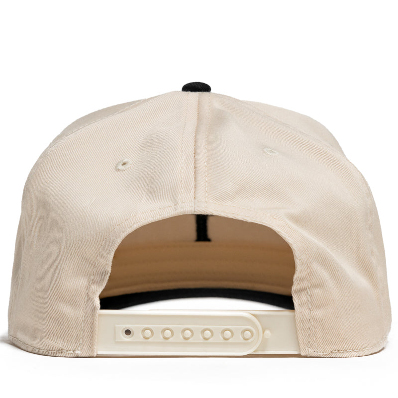 Politics A Frame Snapback Hat - Natural/Black | Adjustable Unisex Baseball Cap for Men & Women | Perfect for Outdoor Sports, Casual Wear & Street Fashion