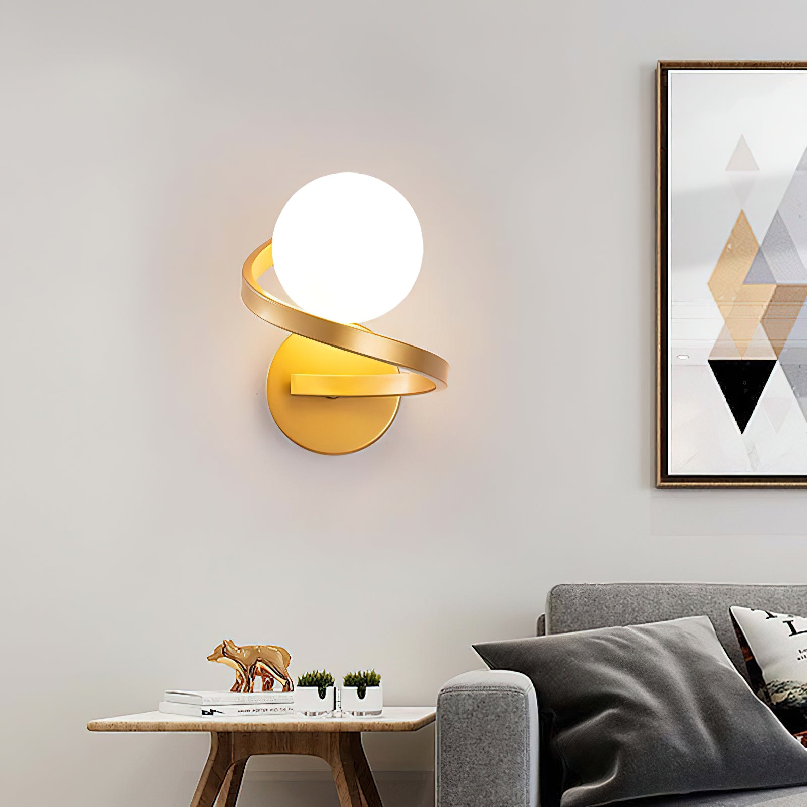Modern Spiral Wall Light - Sleek LED Sconce for Bedroom, Living Room & Hallway - Energy Efficient Home Decor Lighting Fixture