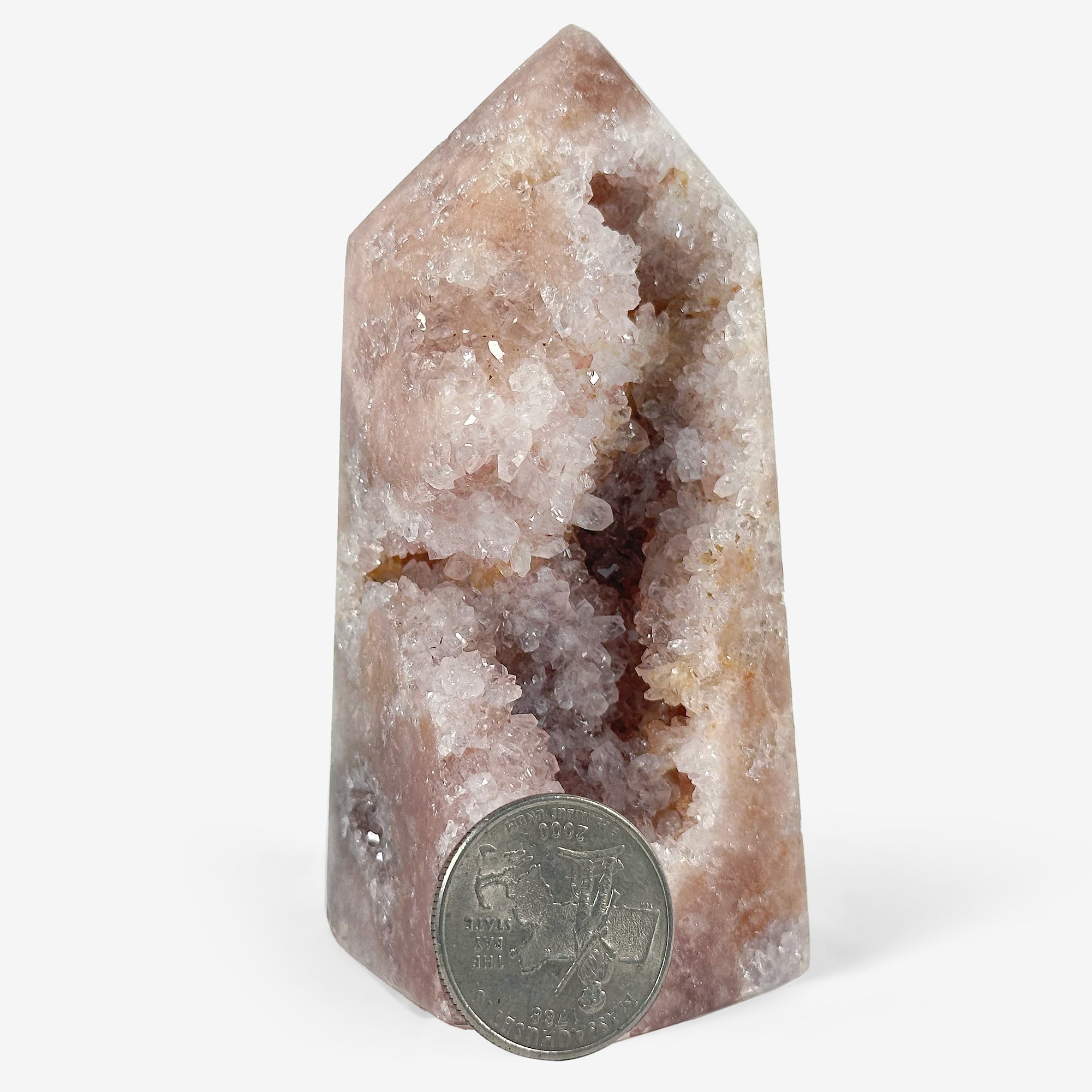 Natural Pink Amethyst Crystal Obelisk Tower – Polished Healing Gemstone Point for Meditation, Chakra Balancing & Spiritual Growth – Elegant Home & Office Décor – Unique Collector’s Crystal Gift for Yoga, Reiki & Energy Workers (RPO401)