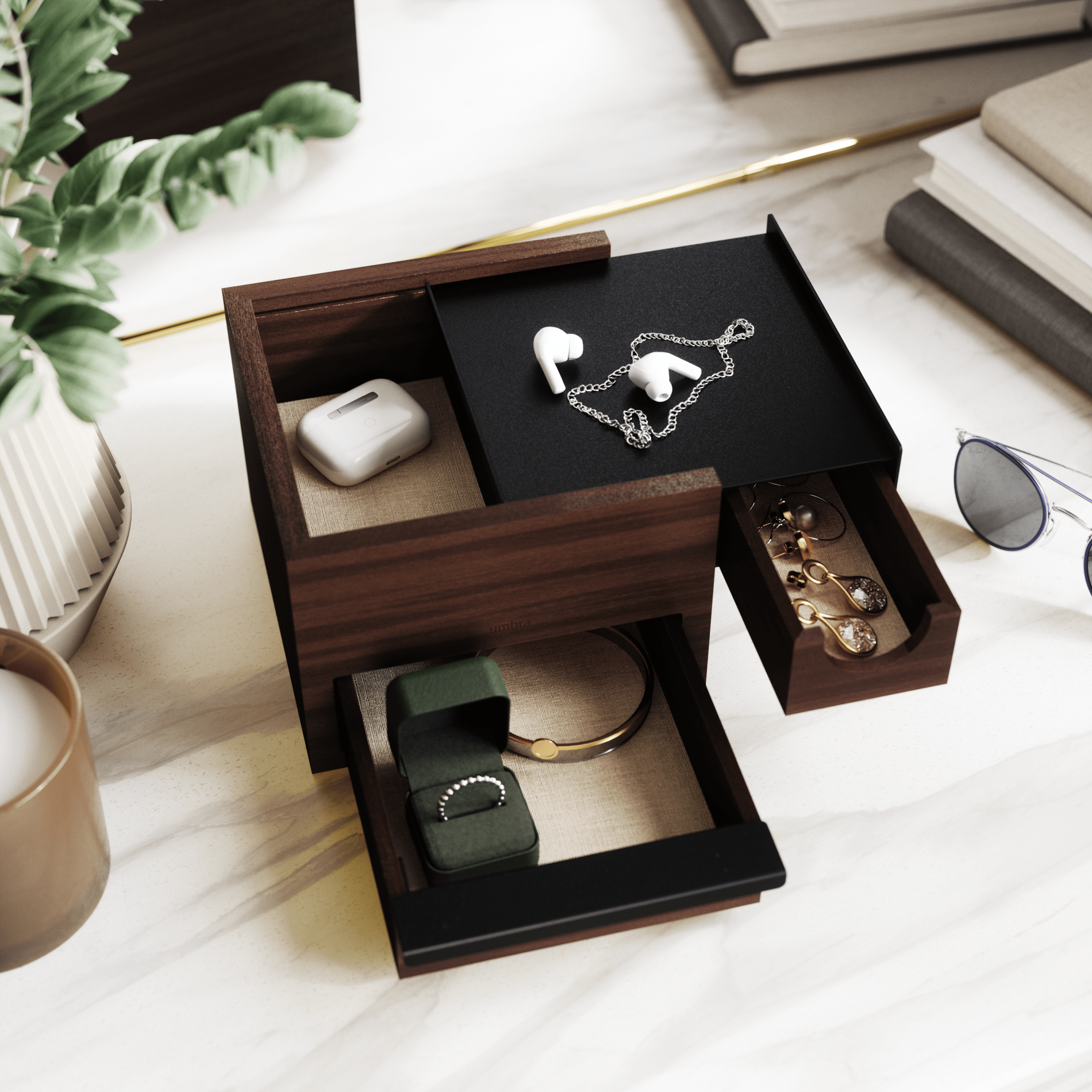 Stowit Mini Storage Box - Compact Organizer for Home, Office & Travel - Perfect for Jewelry, Makeup, Crafts & Small Items