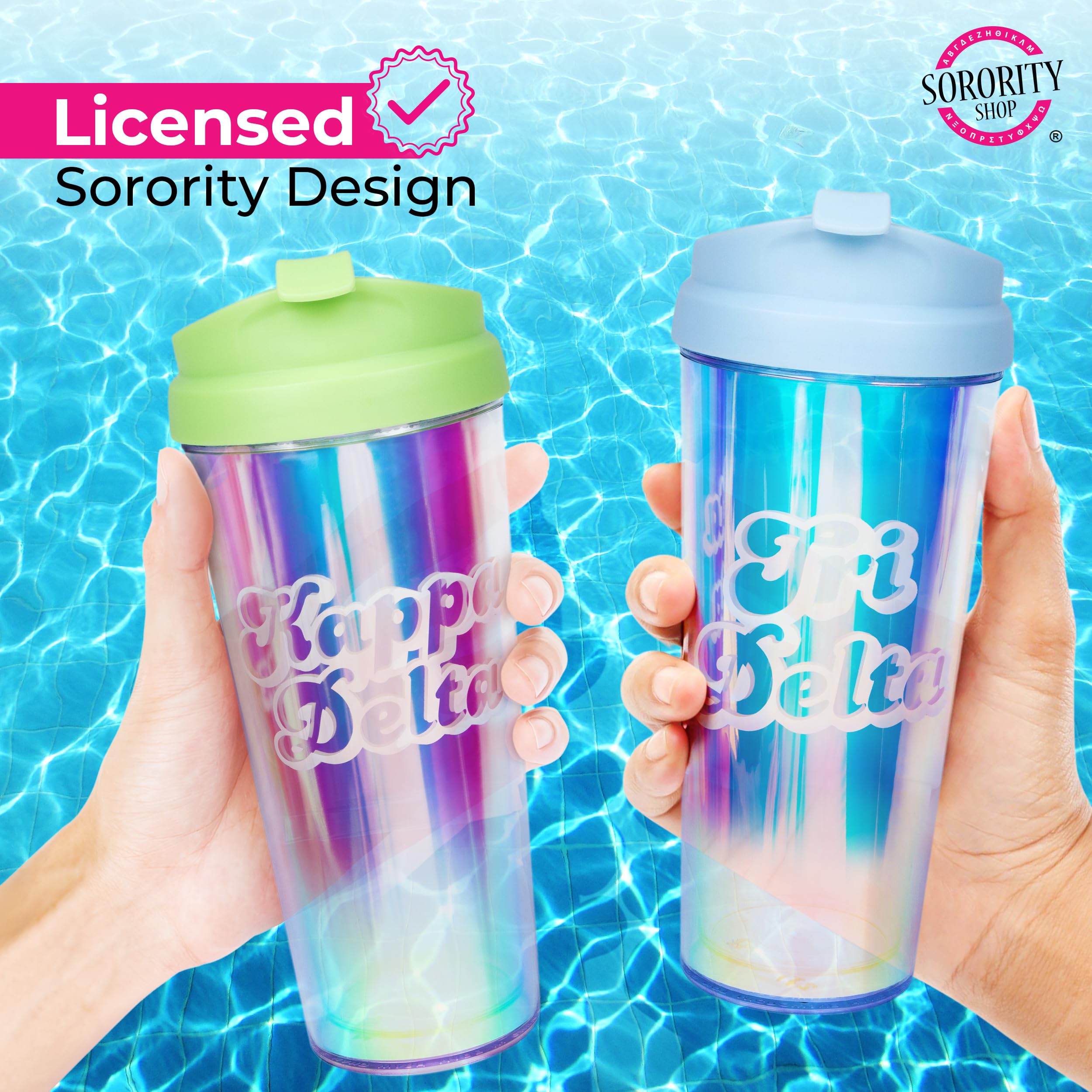 Gamma Phi Beta Sorority Tumbler - 20oz Insulated Stainless Steel Cup with Lid & Straw, Retro Greek Letter Design - Perfect for Sisterhood Events, Campus Life & Coffee Lovers