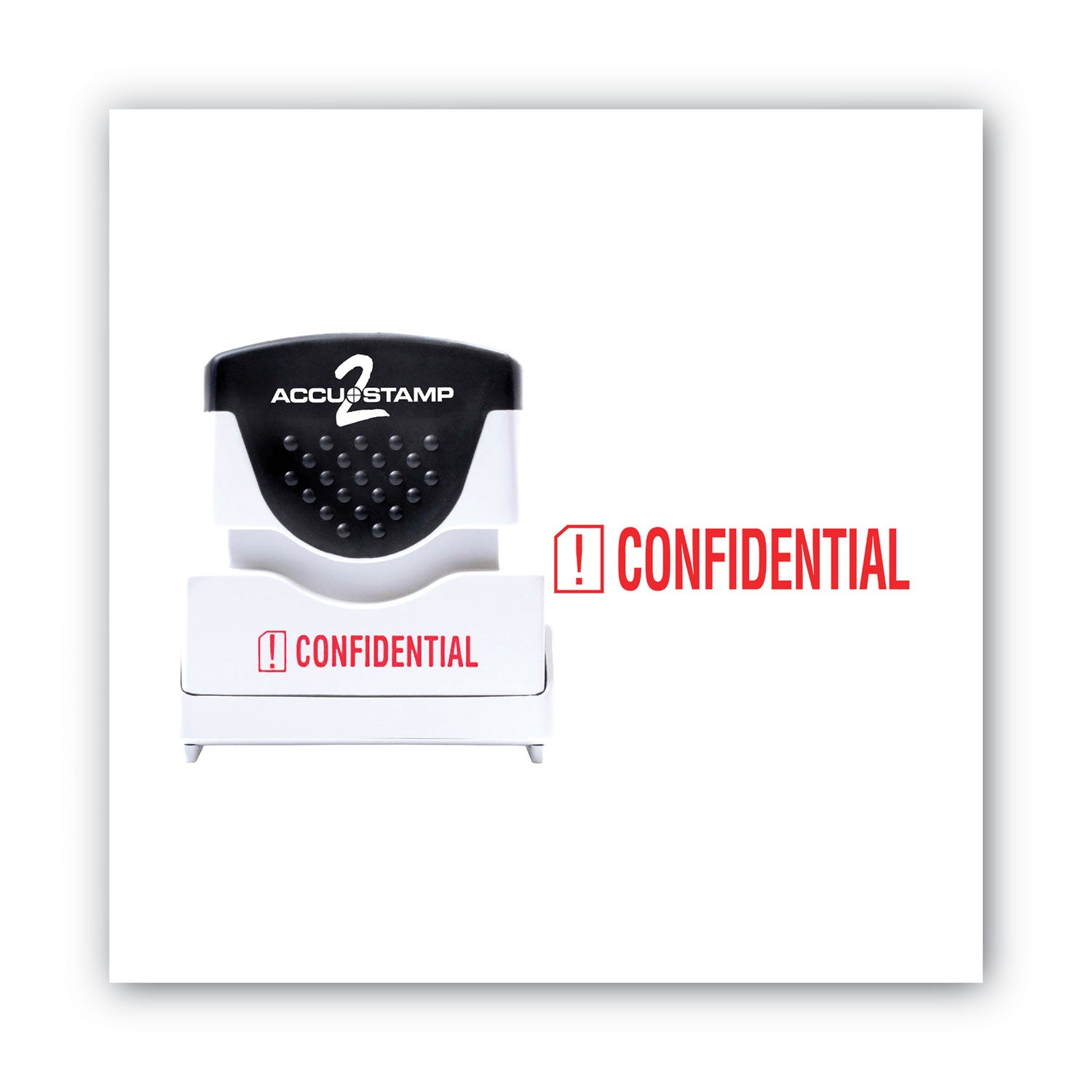 ACCUSTAMP2® Pre-Inked CONFIDENTIAL Stamp - Red Ink, 1.63