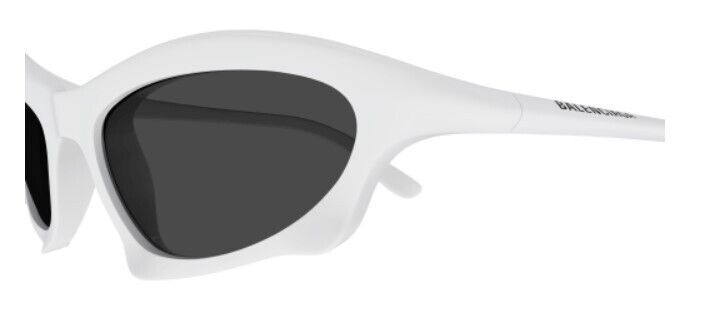 Balenciaga BB0229S 004 White/Grey Polarized Men's Sunglasses UV Protection Luxury Designer Shades for Driving, Travel & Outdoor Activities