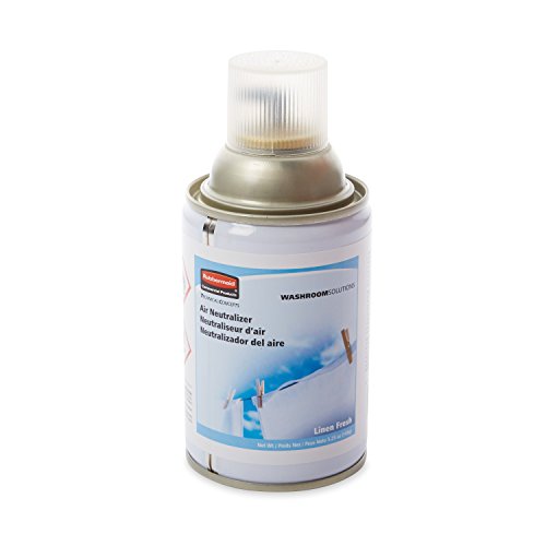 Rubbermaid Commercial Standard Aerosol Air Freshener Refill - Linen Fresh Scent, 12 oz (FG4009831) for Office, Restroom & Home Use