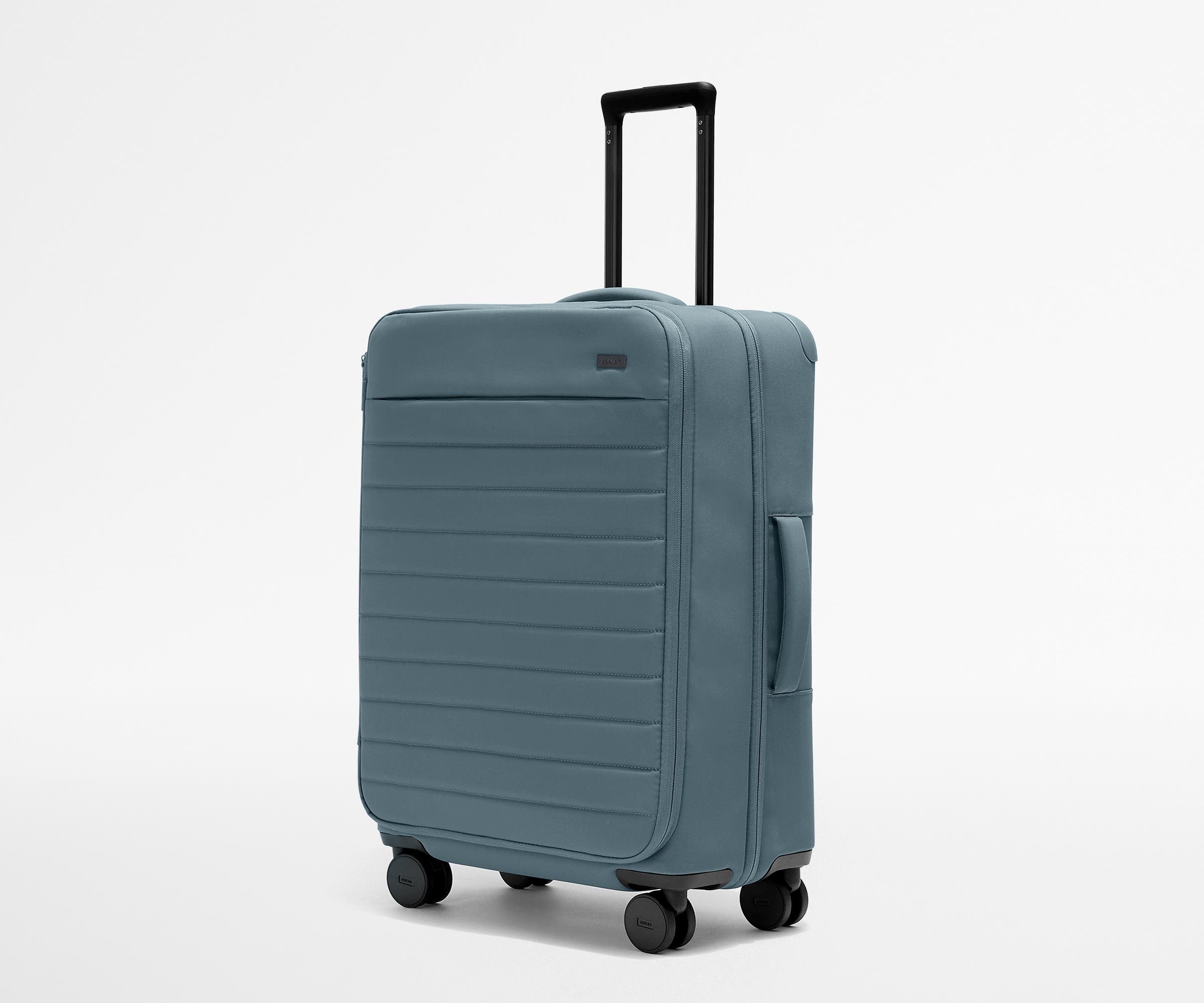 Premium Softside Medium Luggage in Coast Blue - Lightweight & Durable Suitcase for Travel, Business Trips & Weekend Getaways